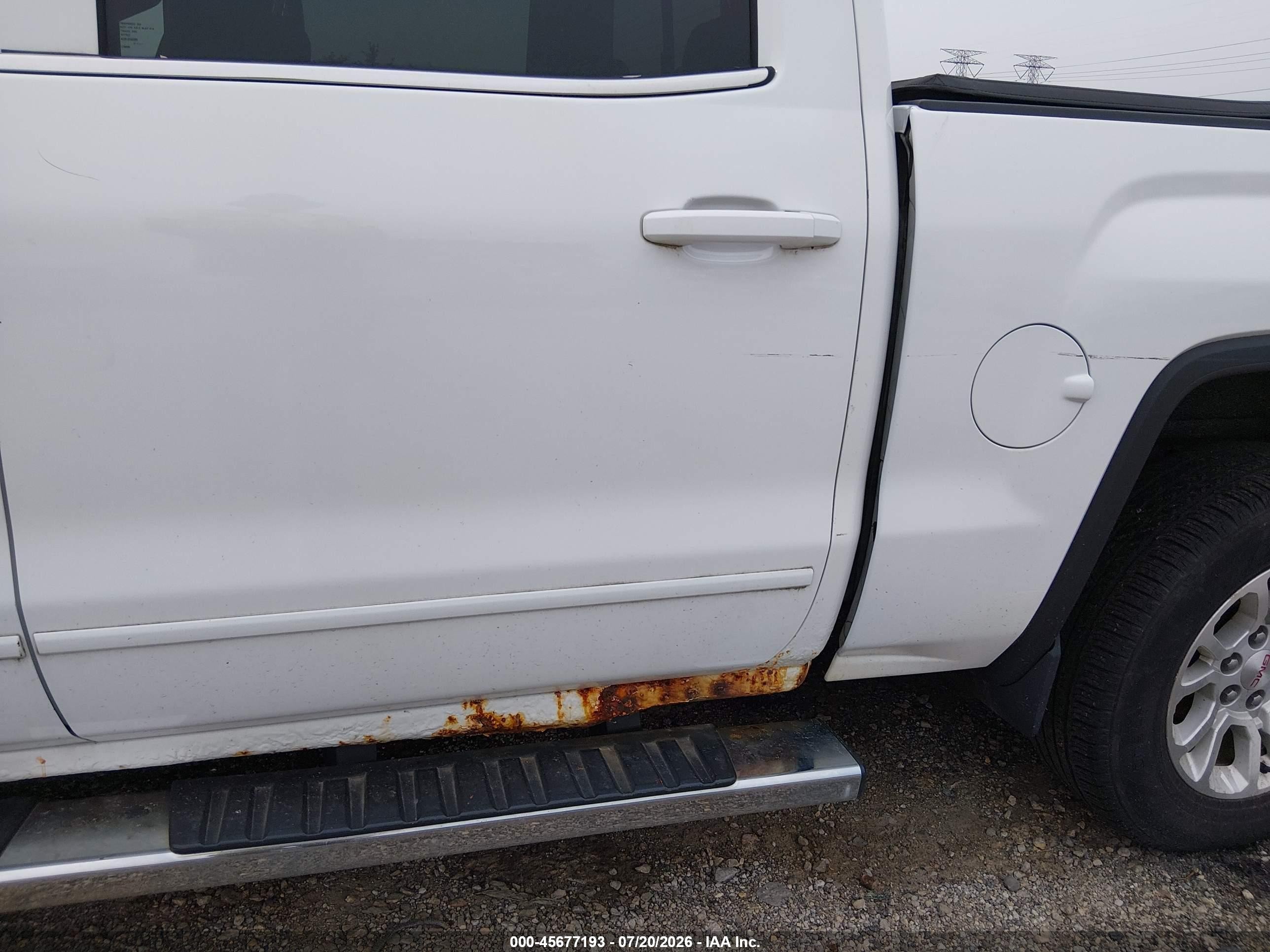 2014 Gmc Sierra 1500 Sle White vin: 3GTU2UEC4EG219147