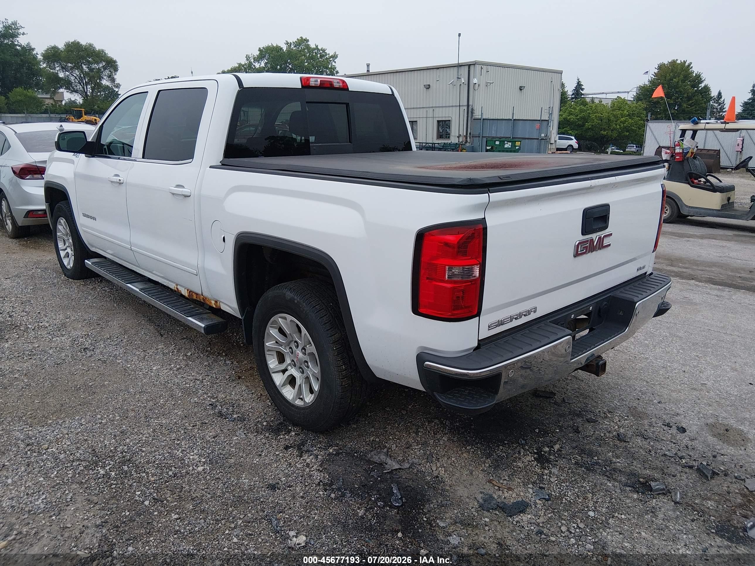 2014 Gmc Sierra 1500 Sle White vin: 3GTU2UEC4EG219147