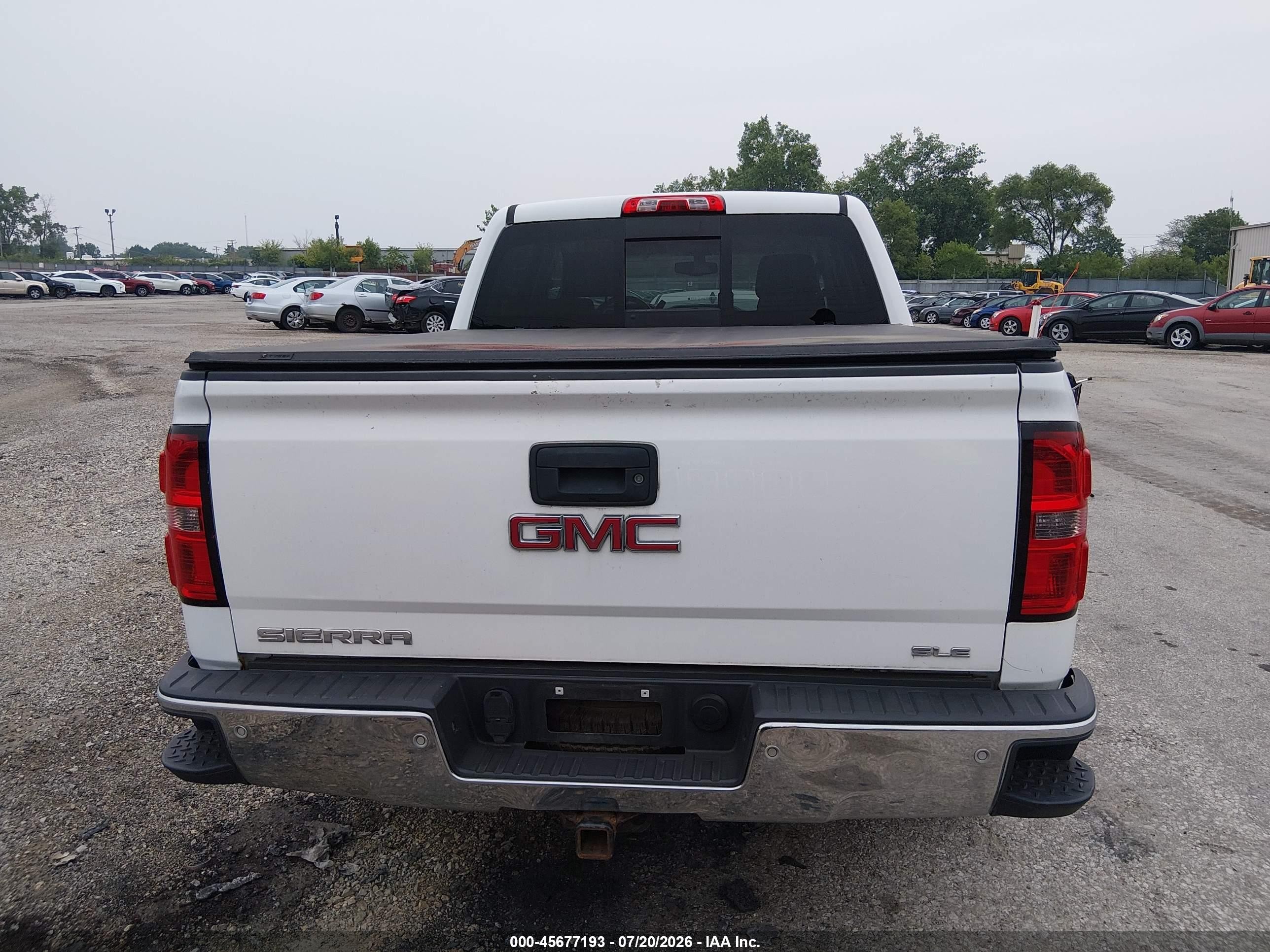 2014 Gmc Sierra 1500 Sle White vin: 3GTU2UEC4EG219147