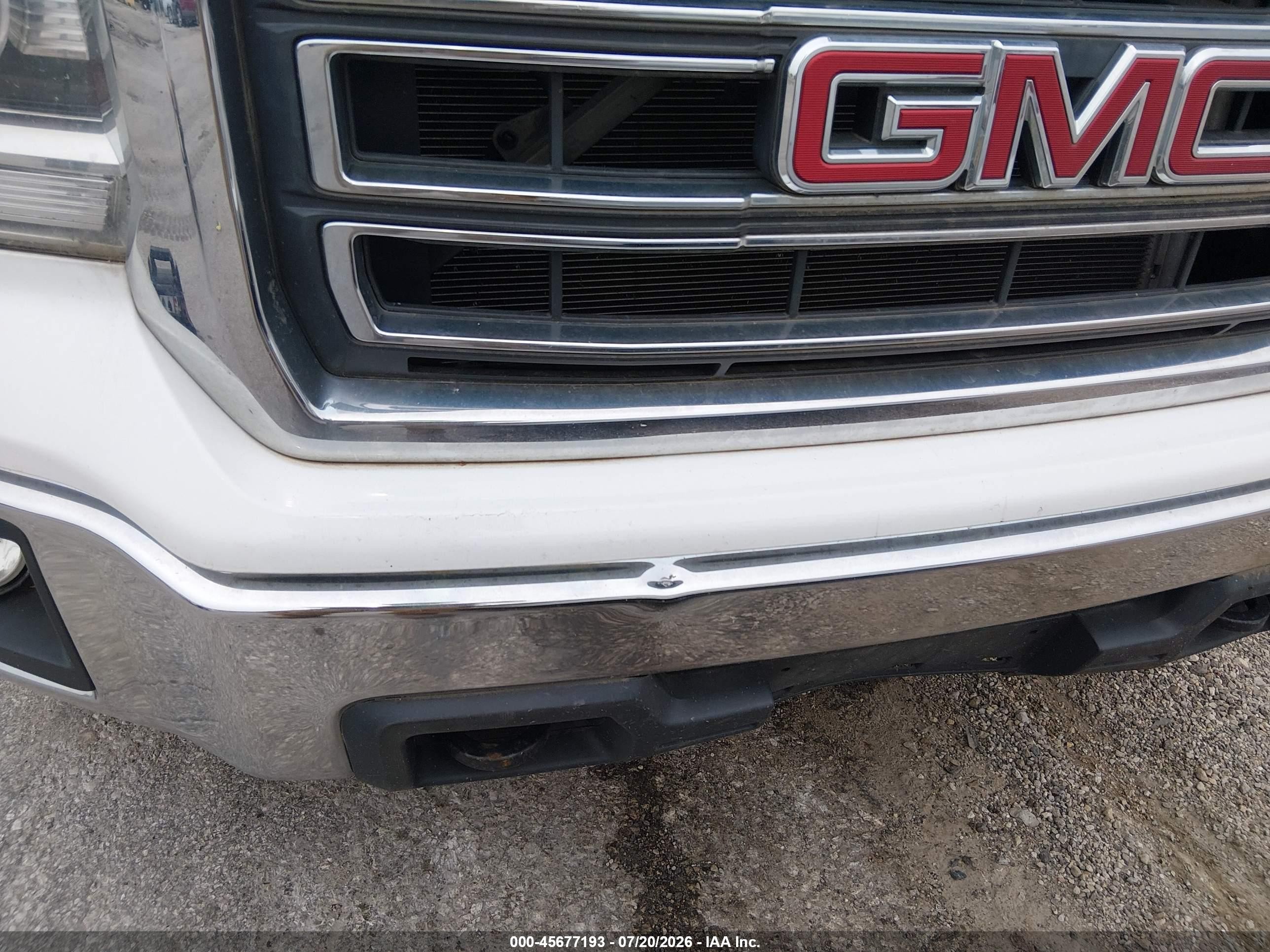 2014 Gmc Sierra 1500 Sle White vin: 3GTU2UEC4EG219147