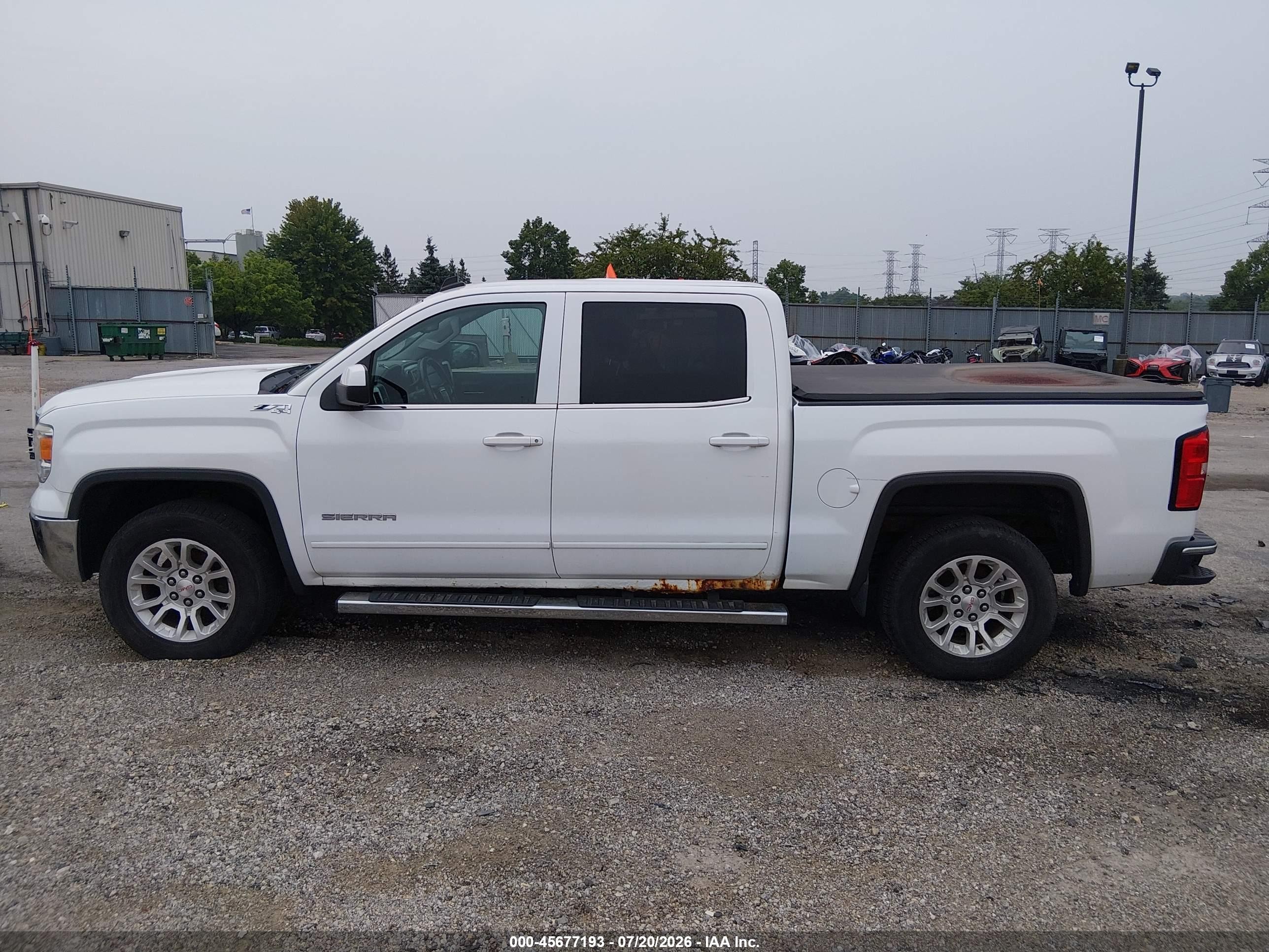 2014 Gmc Sierra 1500 Sle White vin: 3GTU2UEC4EG219147