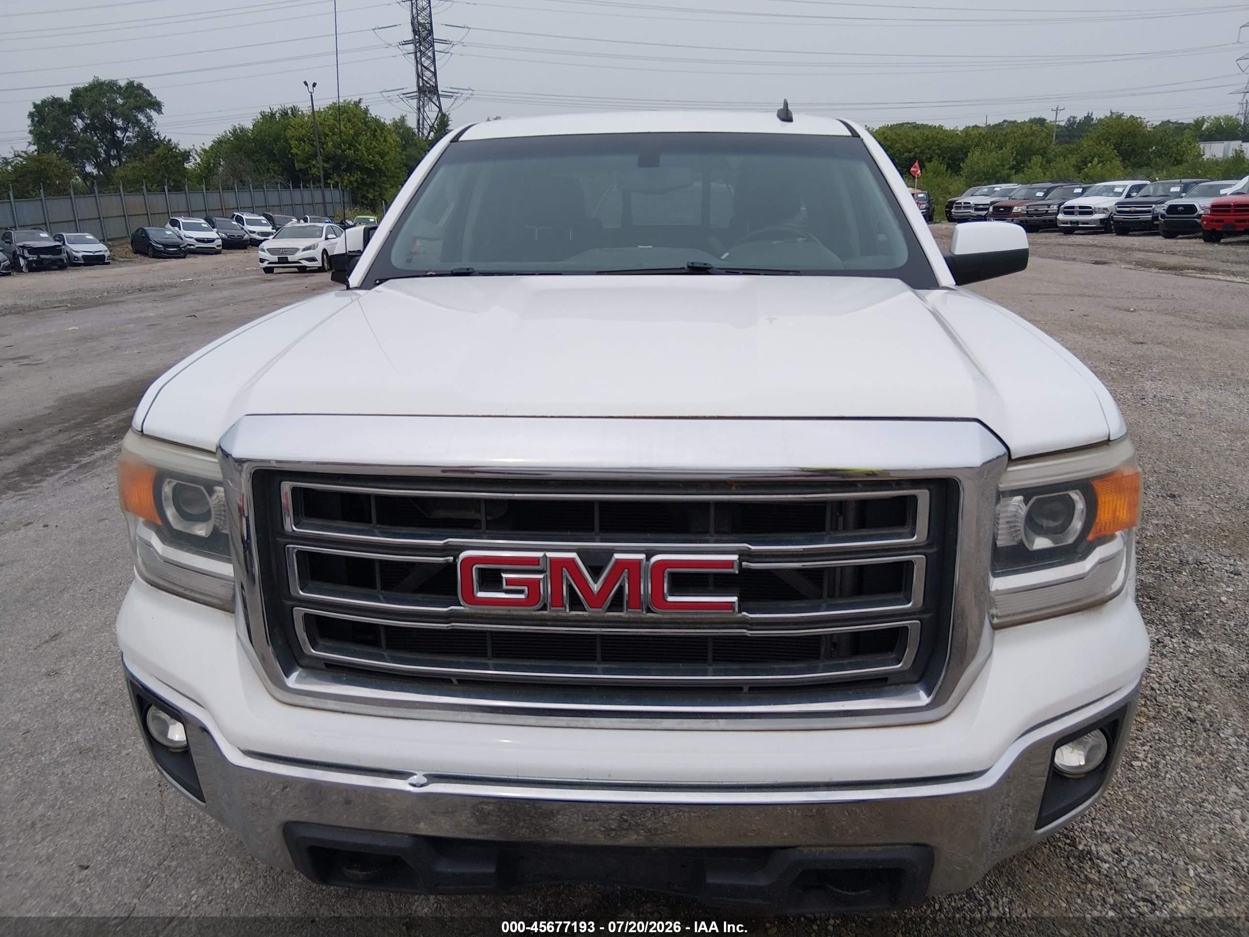 2014 Gmc Sierra 1500 Sle White vin: 3GTU2UEC4EG219147