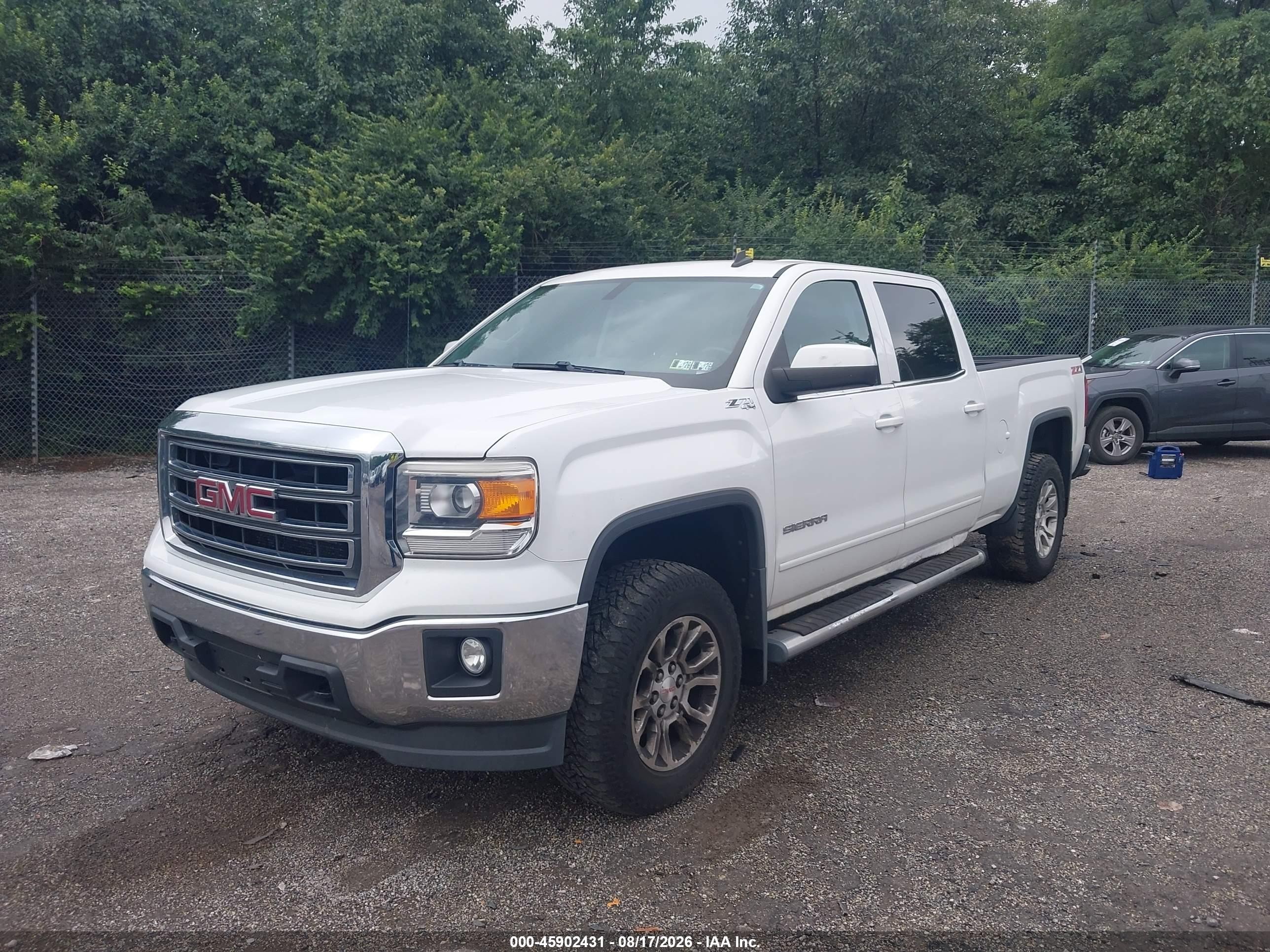 2014 Gmc Sierra 1500 Sle White vin: 3GTU2UEC4EG231878