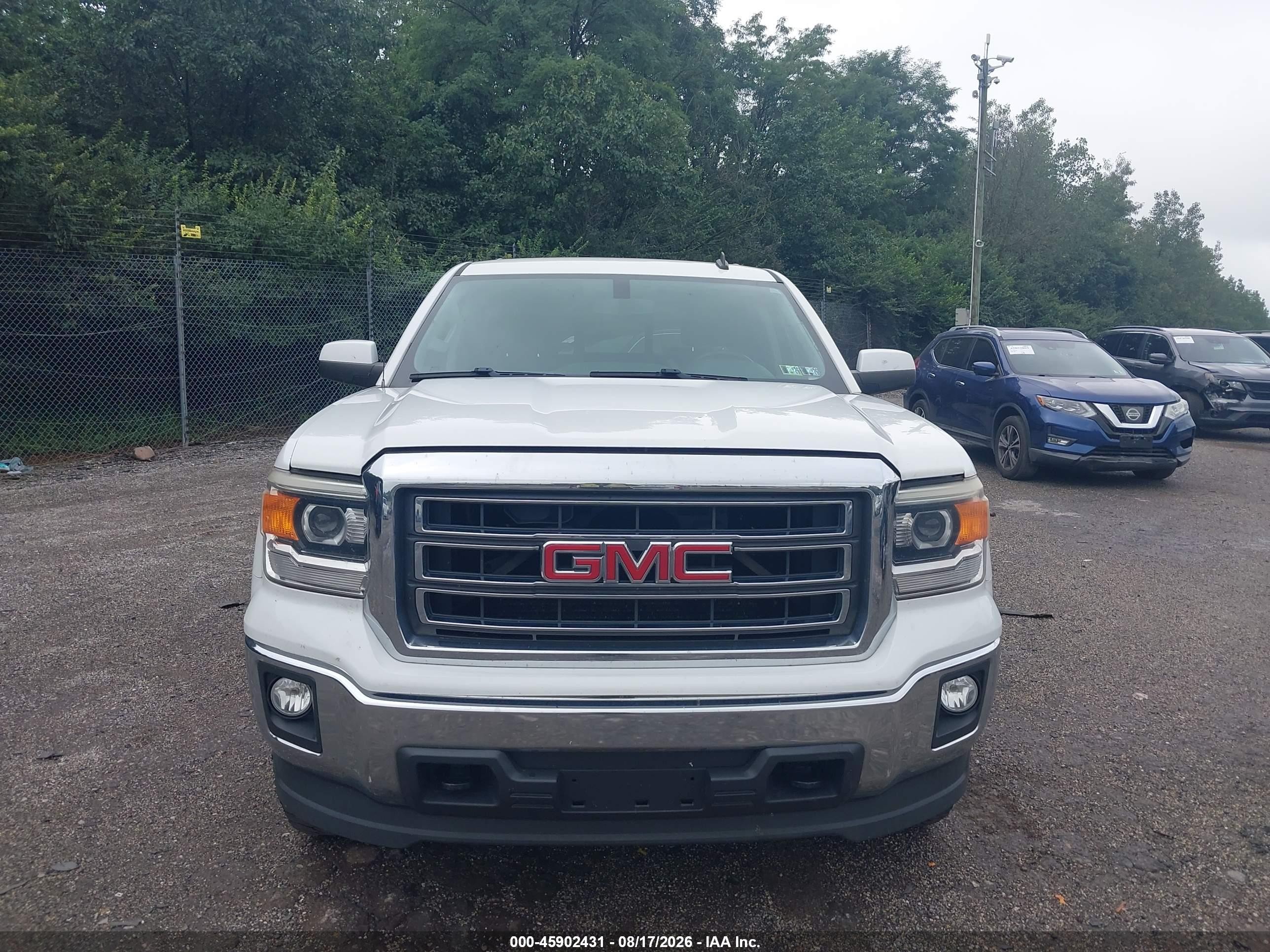 2014 Gmc Sierra 1500 Sle White vin: 3GTU2UEC4EG231878