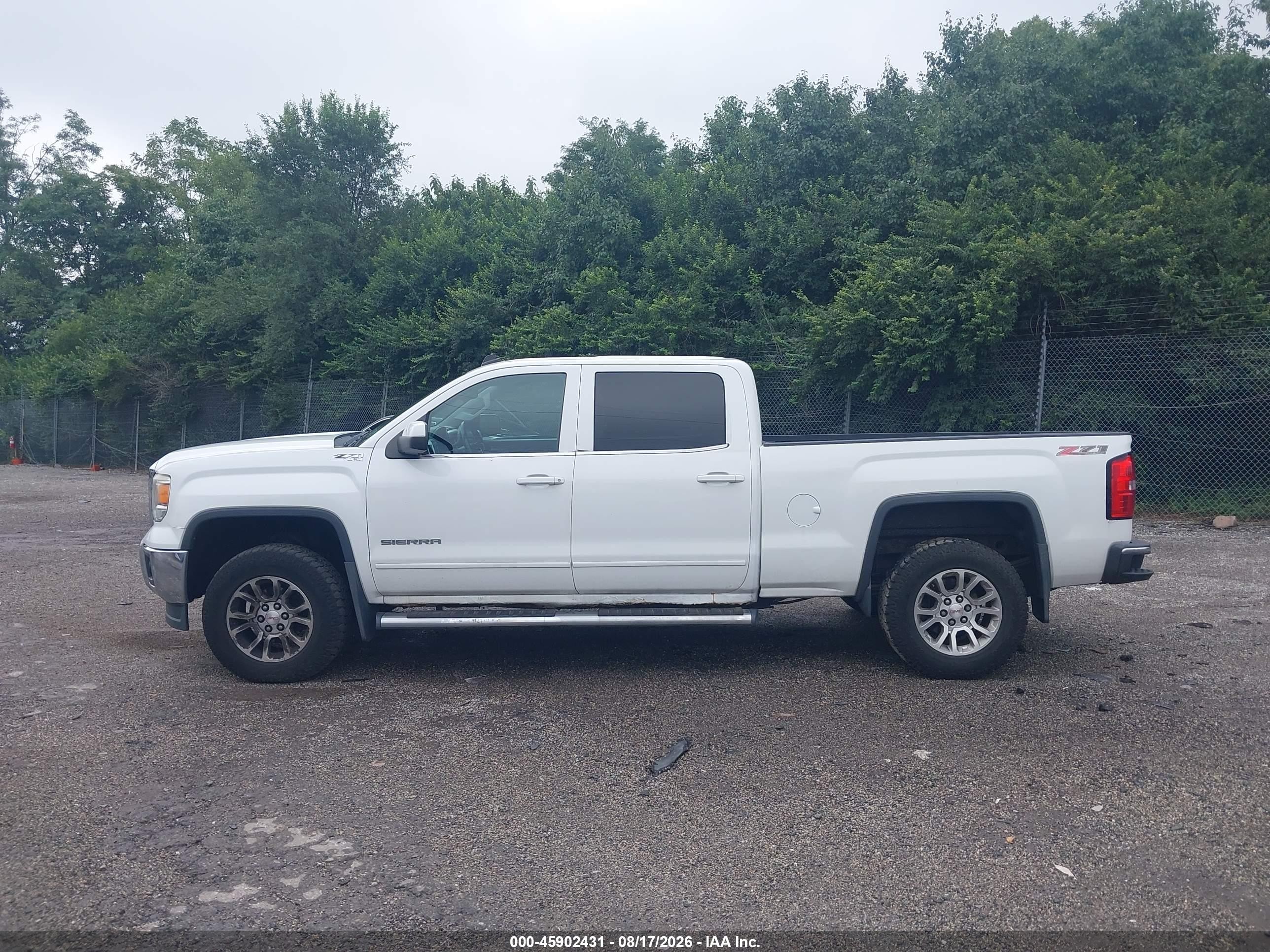 2014 Gmc Sierra 1500 Sle White vin: 3GTU2UEC4EG231878