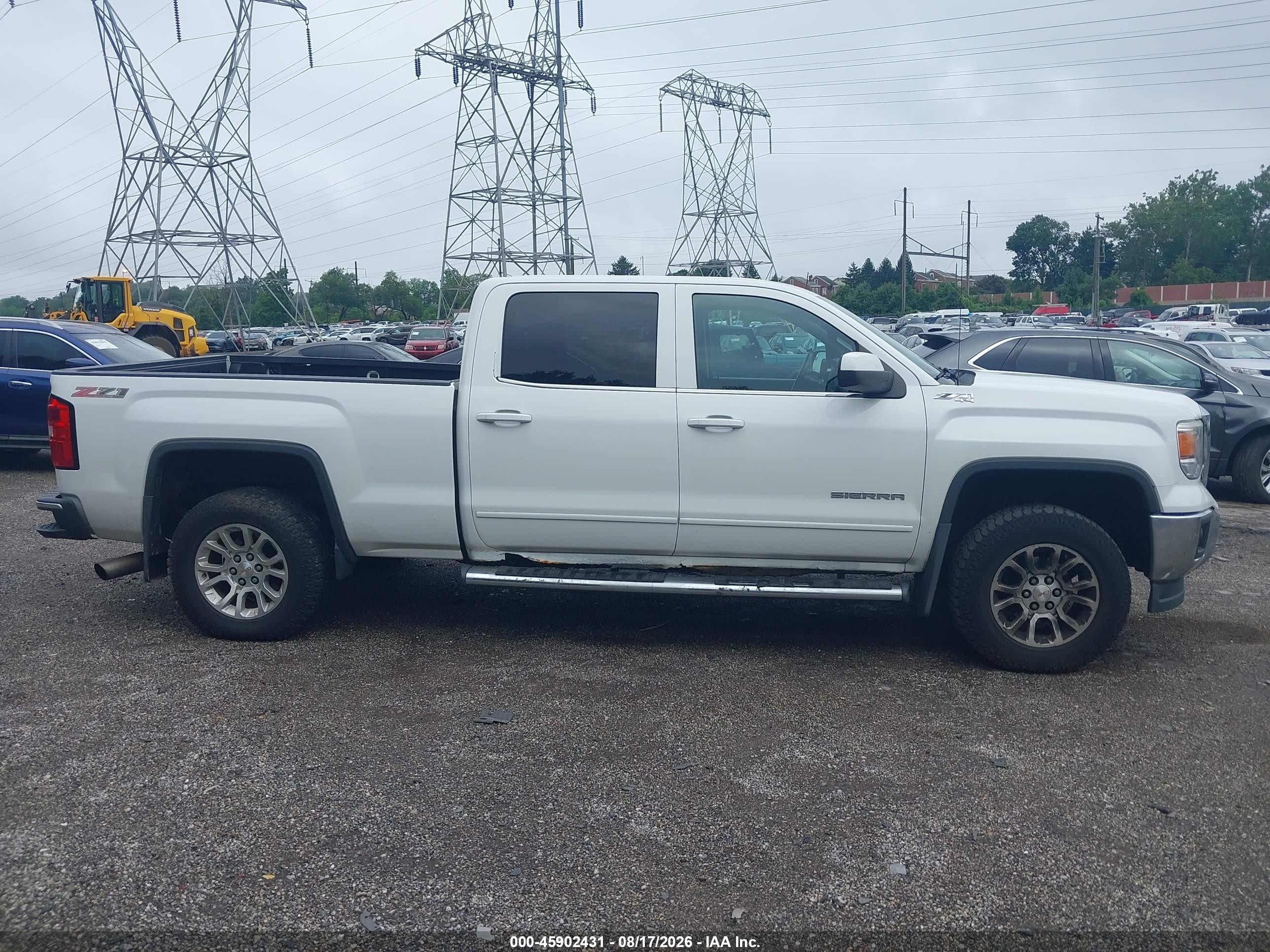 2014 Gmc Sierra 1500 Sle White vin: 3GTU2UEC4EG231878