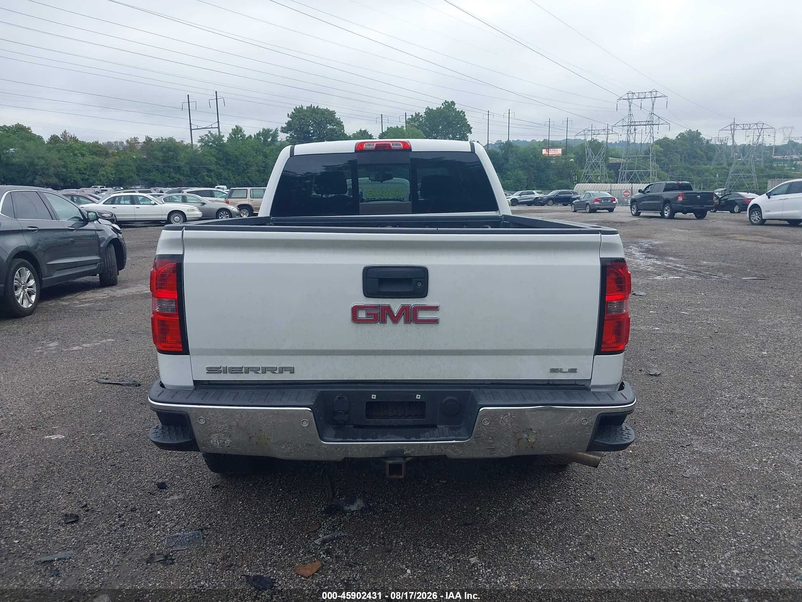 2014 Gmc Sierra 1500 Sle White vin: 3GTU2UEC4EG231878