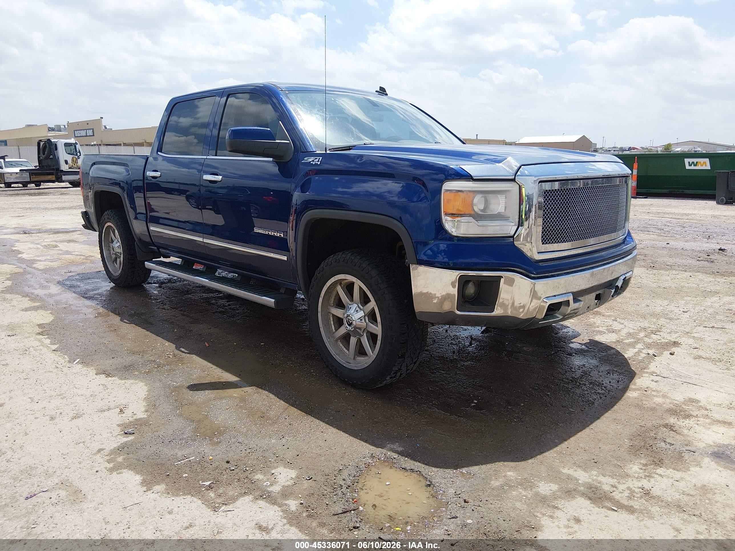 2014 Gmc Sierra 1500 Sle Blue vin: 3GTU2UEC4EG334525