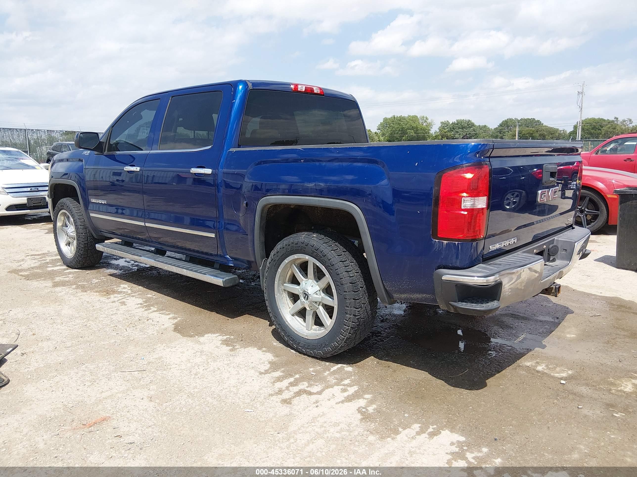 2014 Gmc Sierra 1500 Sle Blue vin: 3GTU2UEC4EG334525