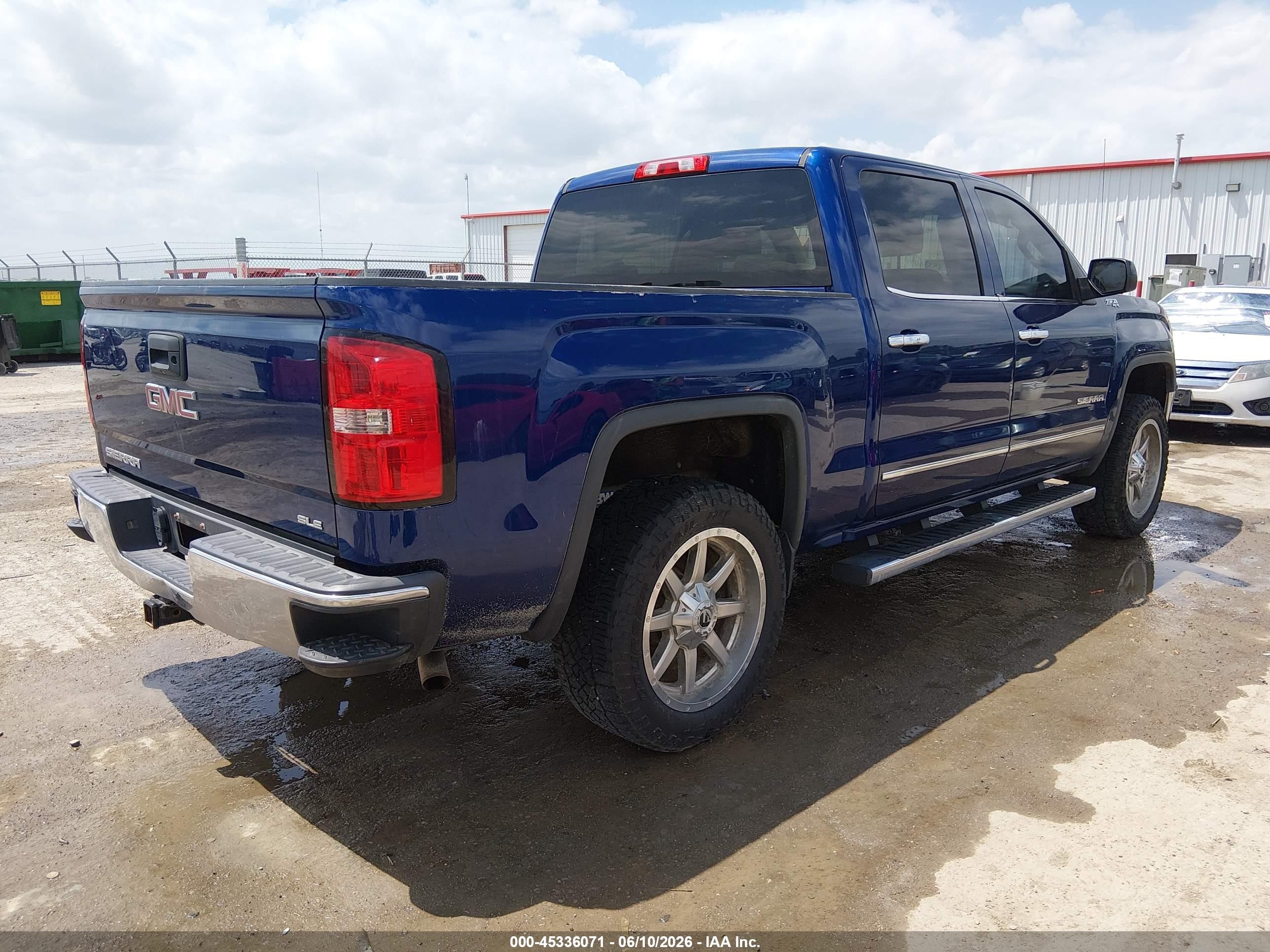 2014 Gmc Sierra 1500 Sle Blue vin: 3GTU2UEC4EG334525