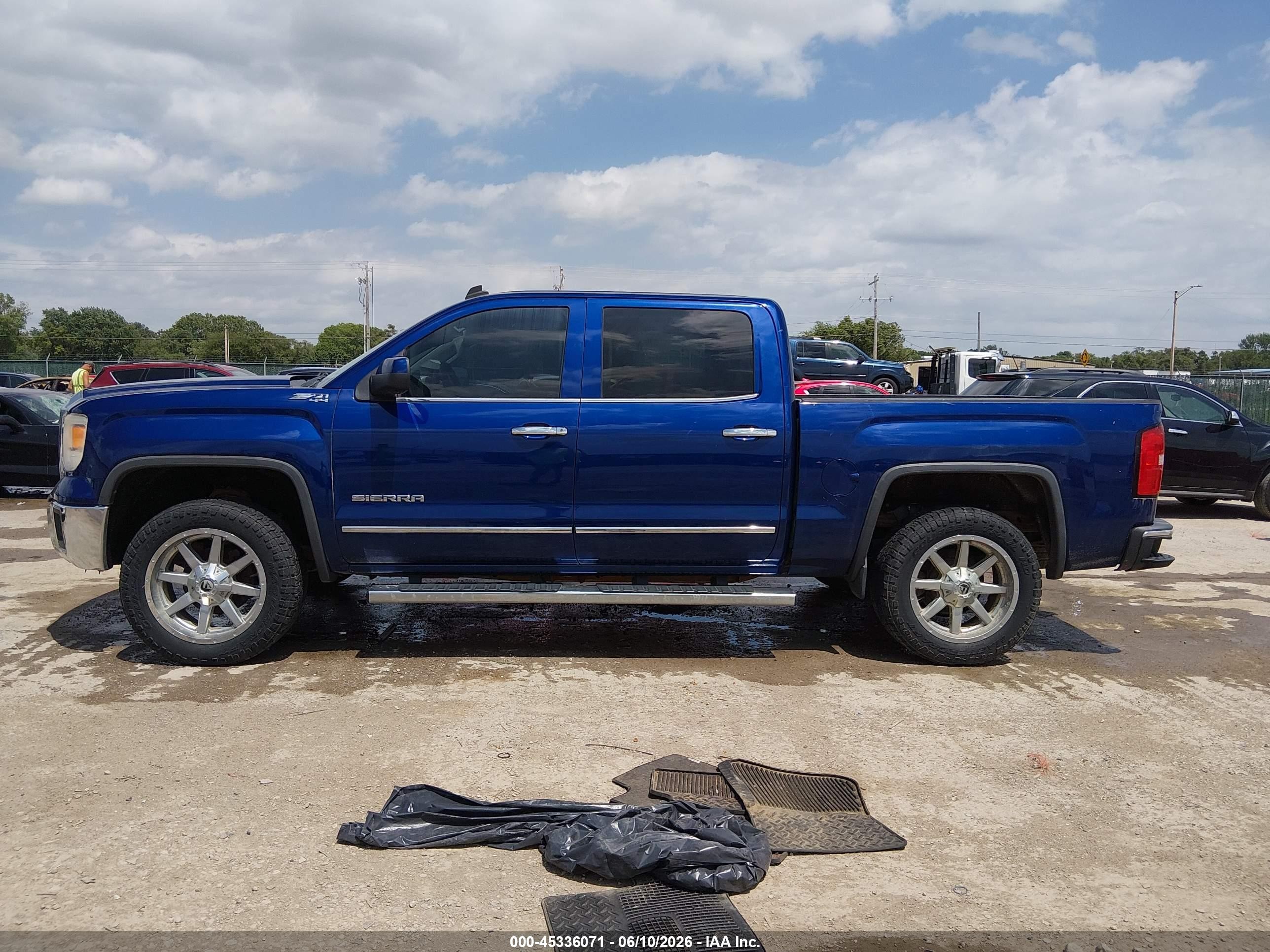 2014 Gmc Sierra 1500 Sle Blue vin: 3GTU2UEC4EG334525
