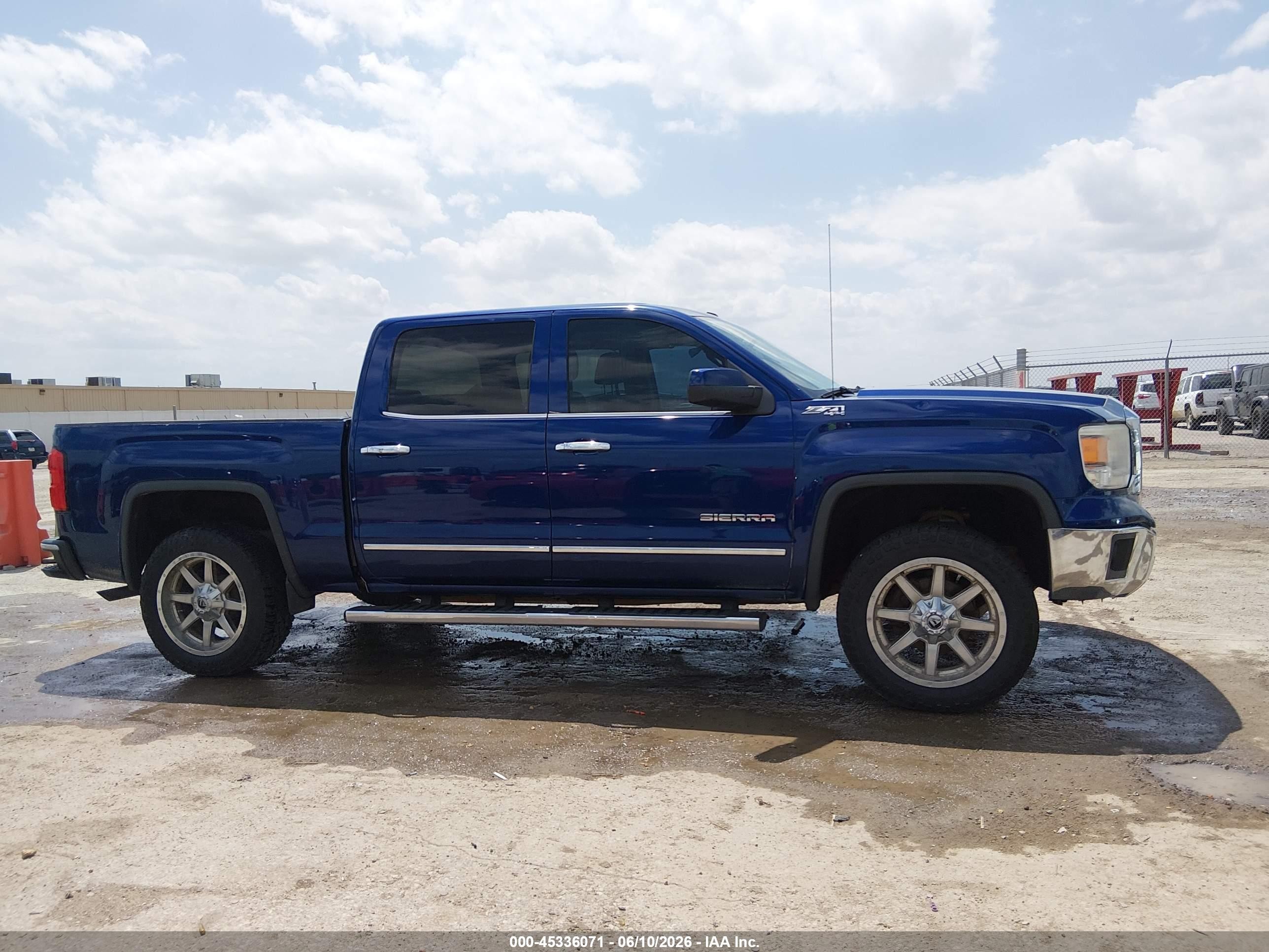 2014 Gmc Sierra 1500 Sle Blue vin: 3GTU2UEC4EG334525
