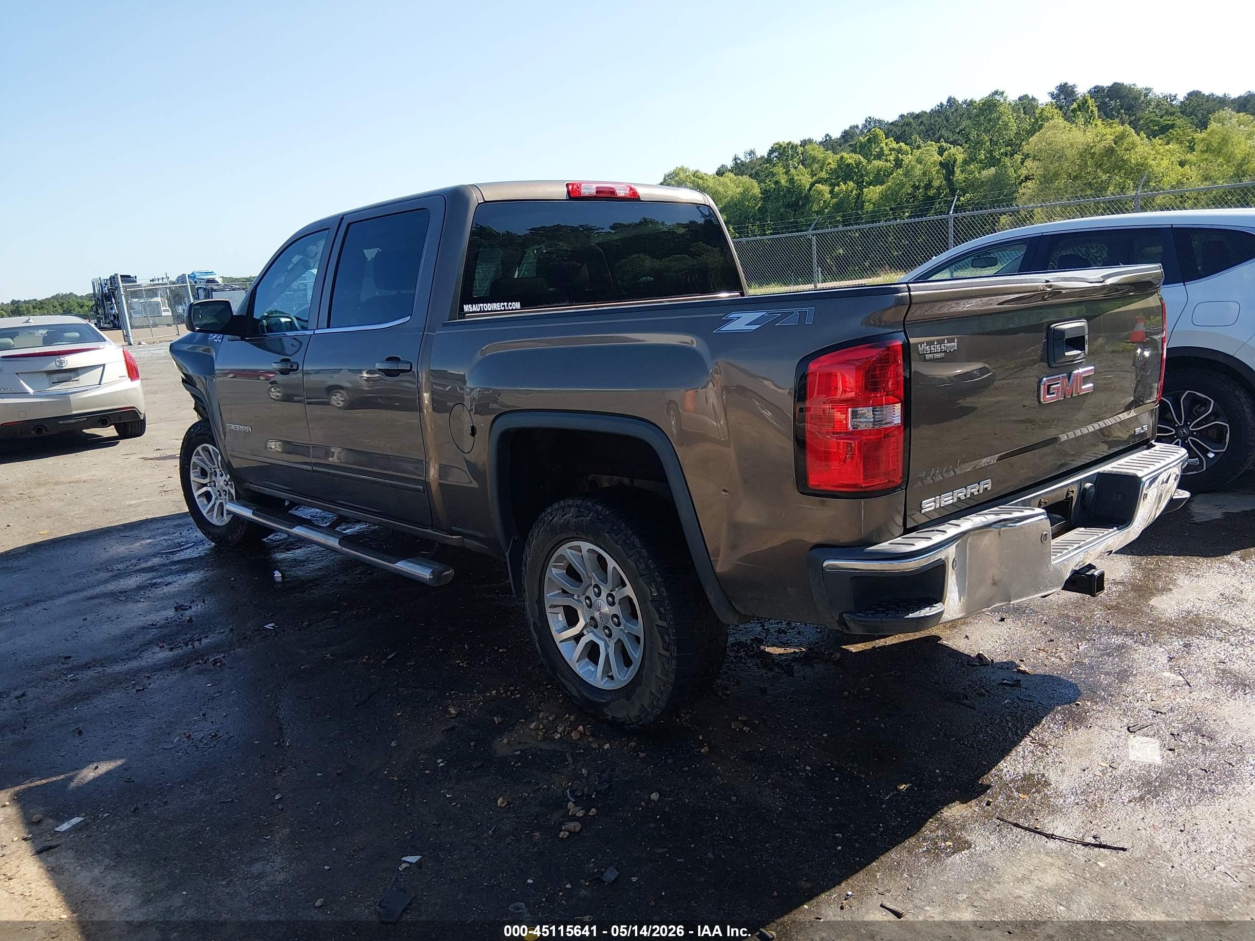 2014 Gmc Sierra 1500 Sle Brown vin: 3GTU2UEC4EG385507
