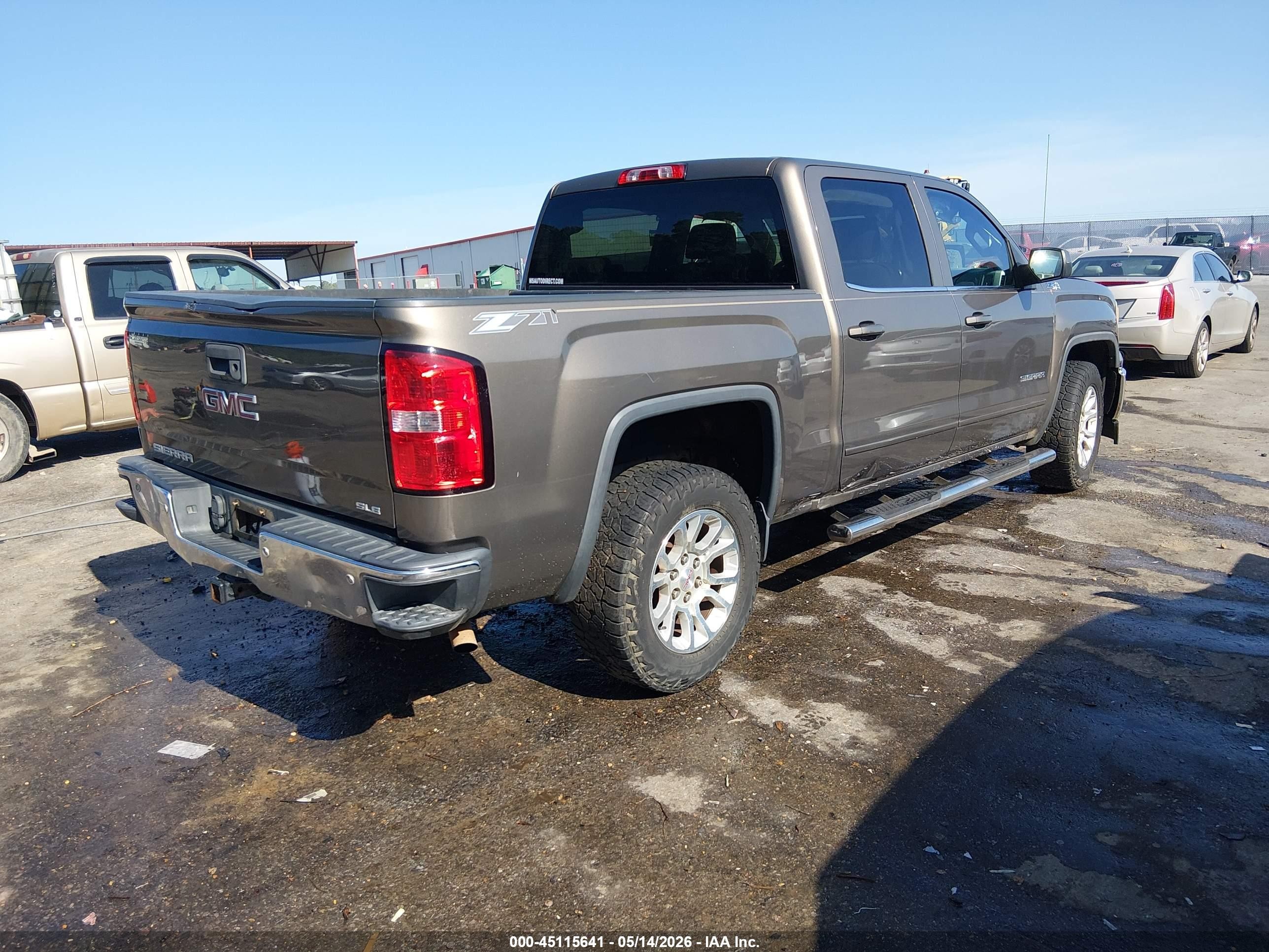 2014 Gmc Sierra 1500 Sle Brown vin: 3GTU2UEC4EG385507