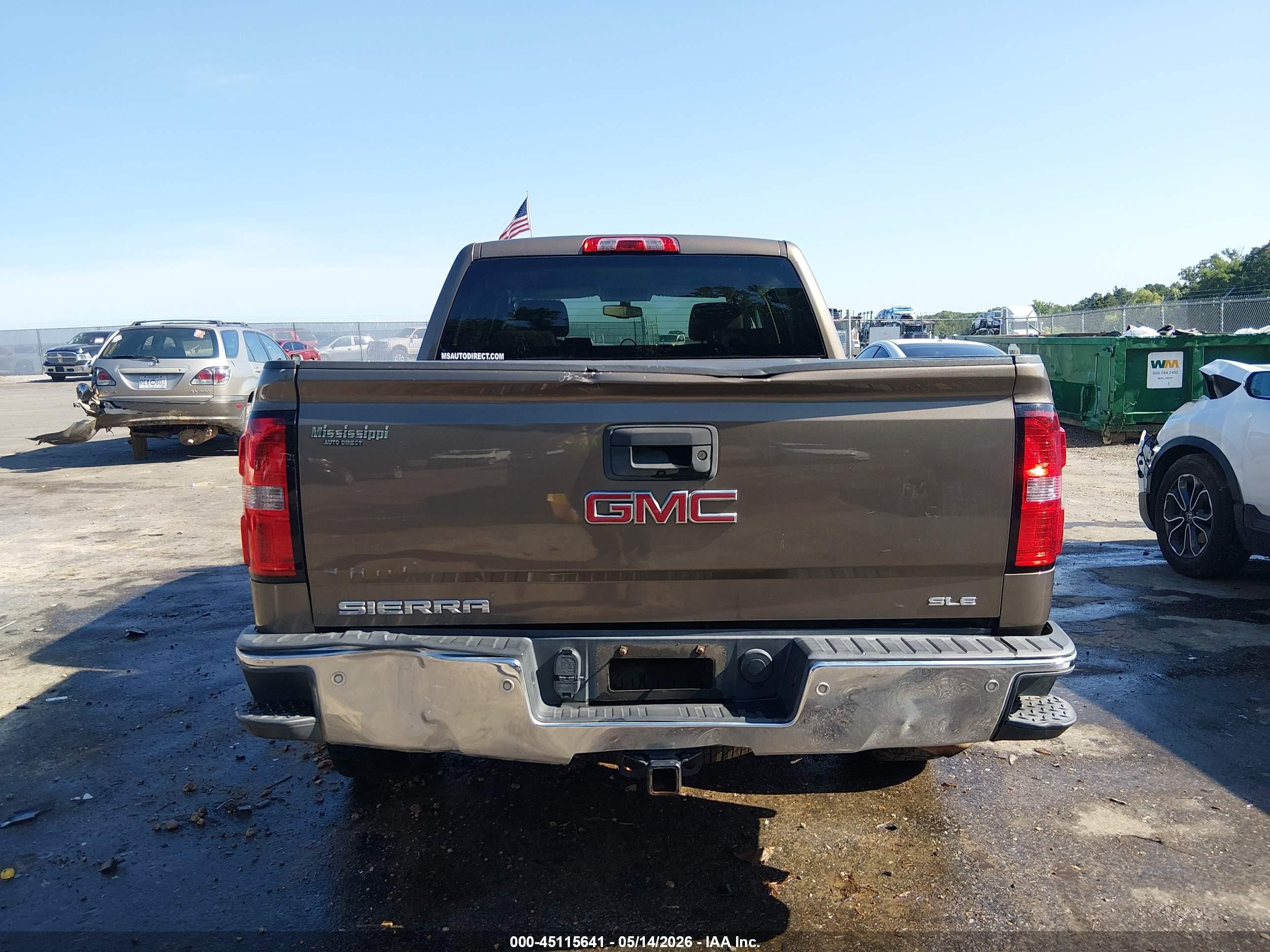 2014 Gmc Sierra 1500 Sle Brown vin: 3GTU2UEC4EG385507
