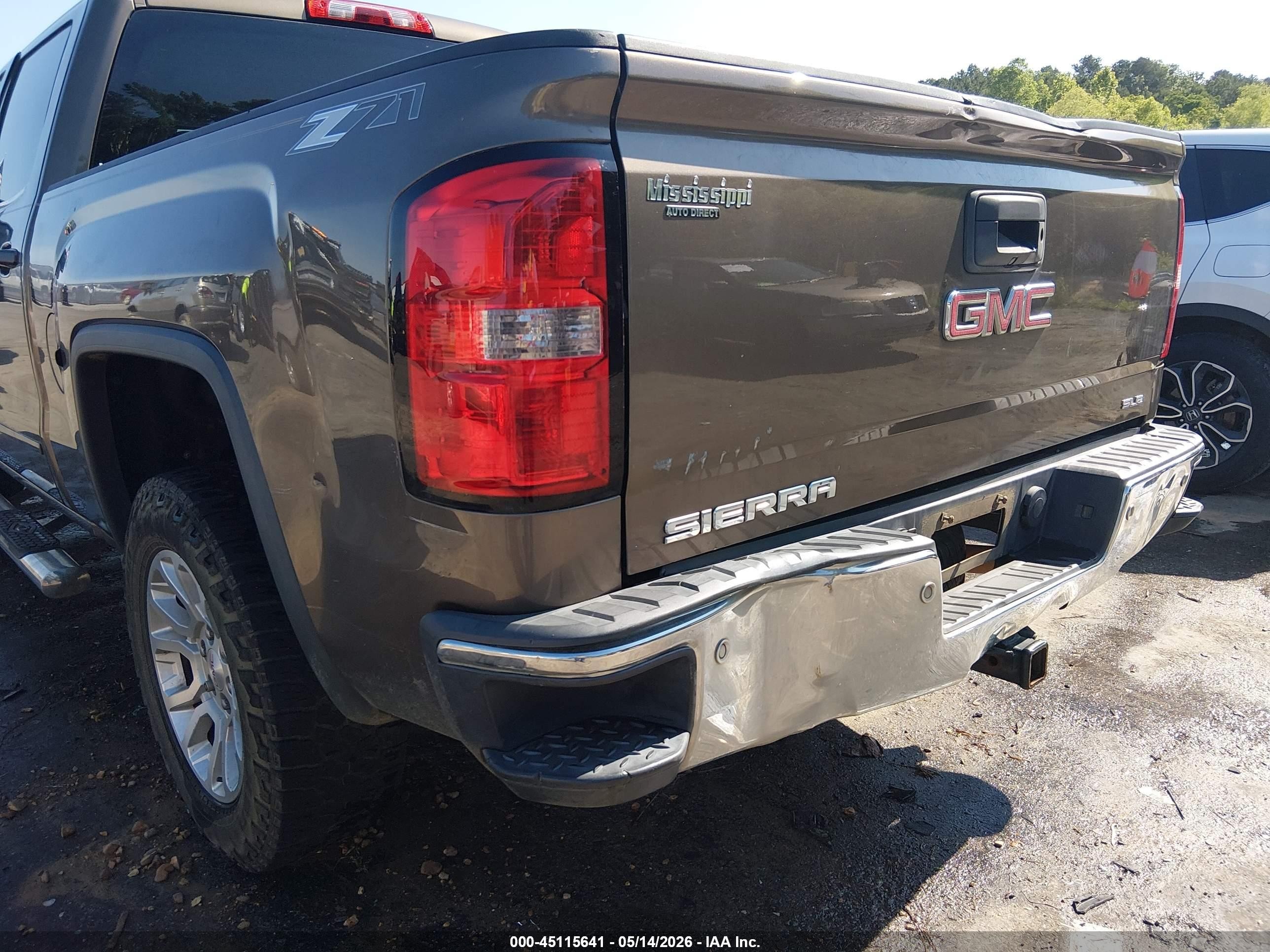 2014 Gmc Sierra 1500 Sle Brown vin: 3GTU2UEC4EG385507