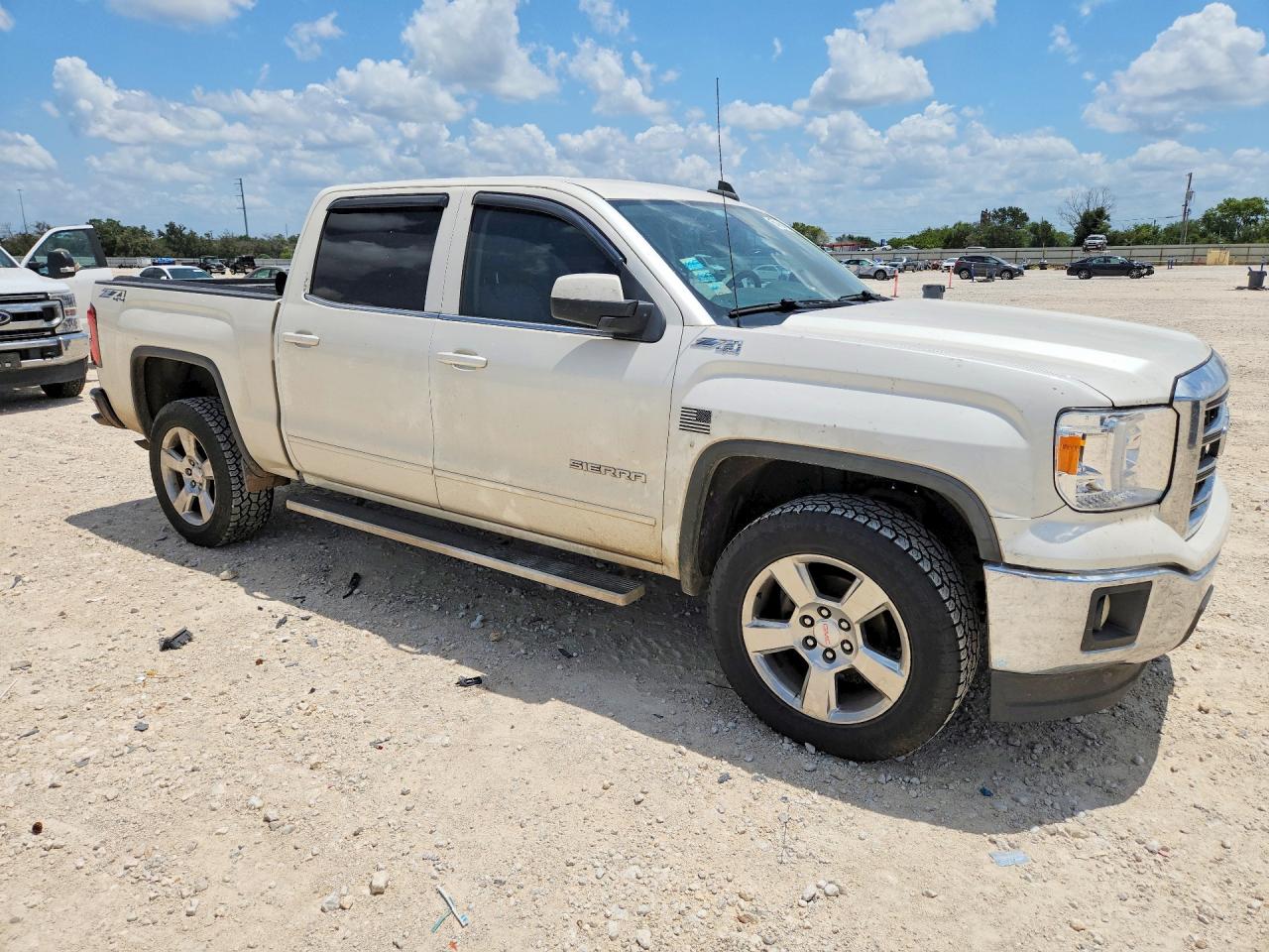 2015 Gmc Sierra K1500 Sle White vin: 3GTU2UEC4FG181422