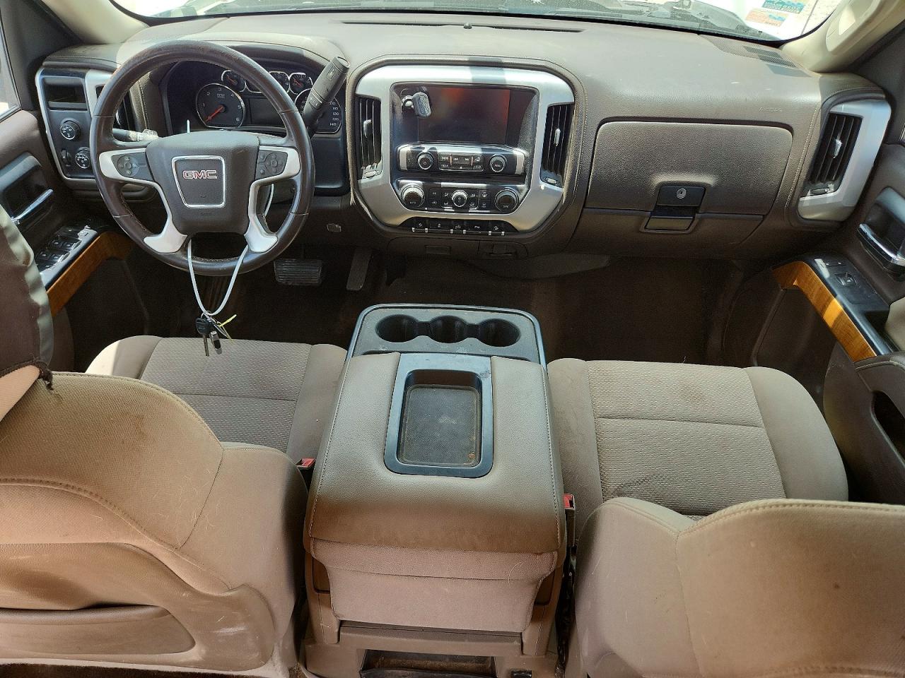 2015 Gmc Sierra K1500 Sle White vin: 3GTU2UEC4FG181422