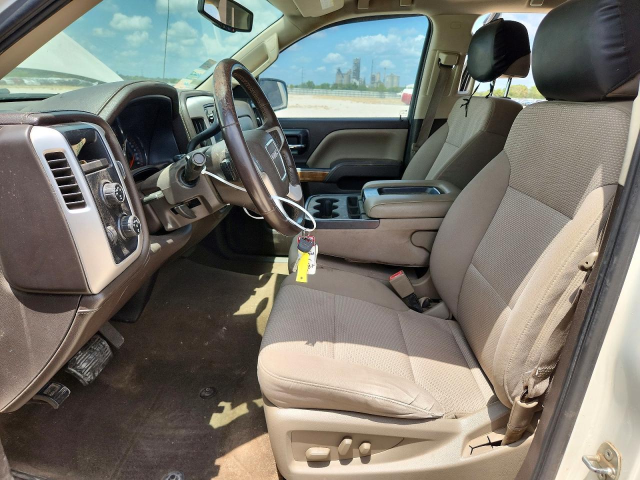 2015 Gmc Sierra K1500 Sle White vin: 3GTU2UEC4FG181422
