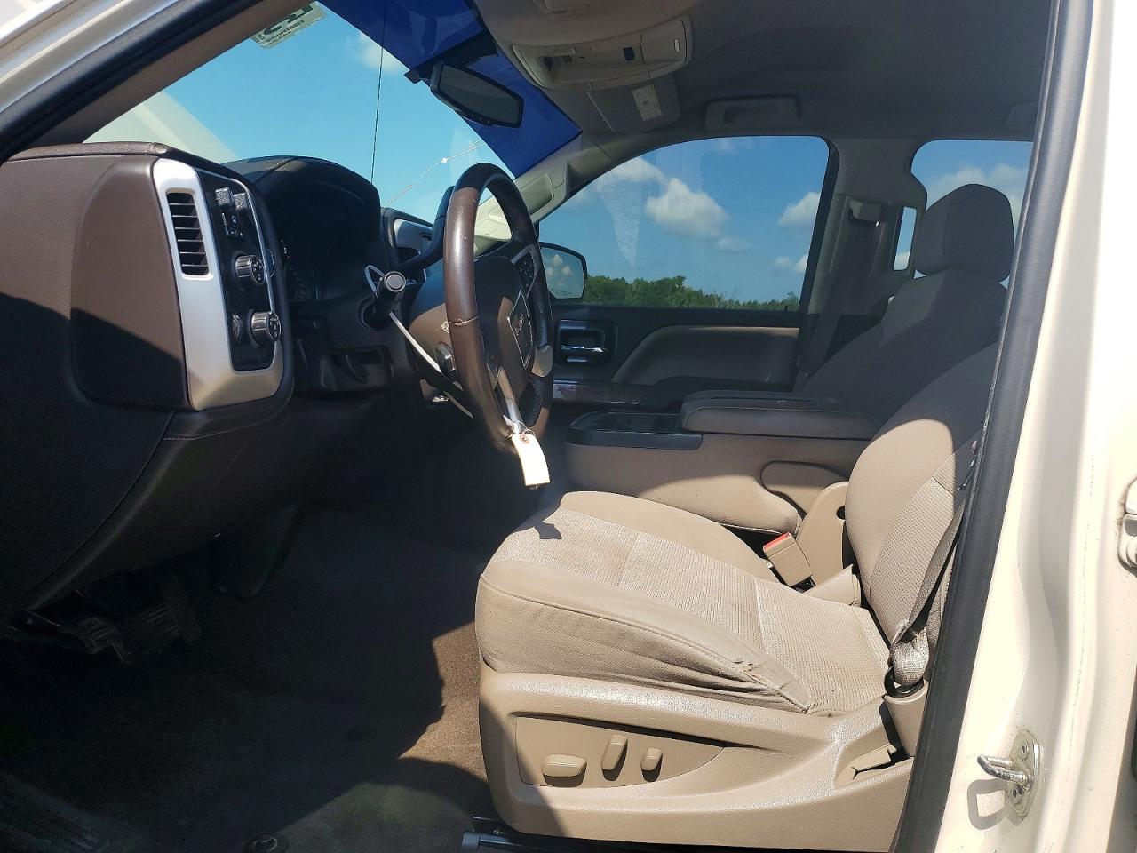 2015 Gmc Sierra K1500 Sle White vin: 3GTU2UEC4FG190203