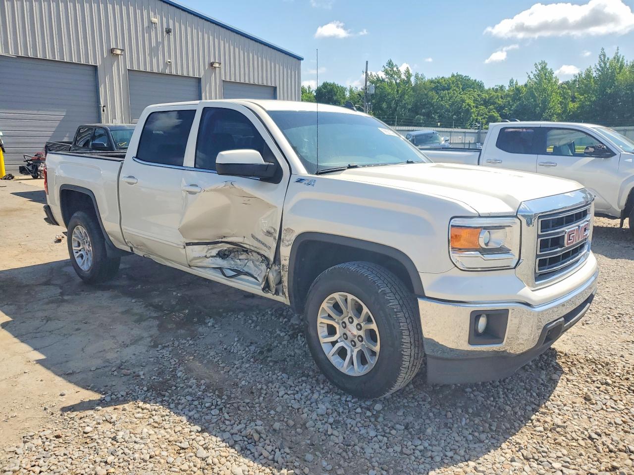 2015 Gmc Sierra K1500 Sle White vin: 3GTU2UEC4FG190203