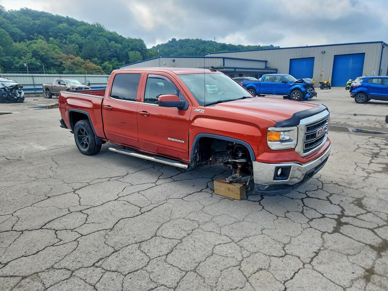 2015 Gmc Sierra K1500 Sle Orange vin: 3GTU2UEC4FG190511