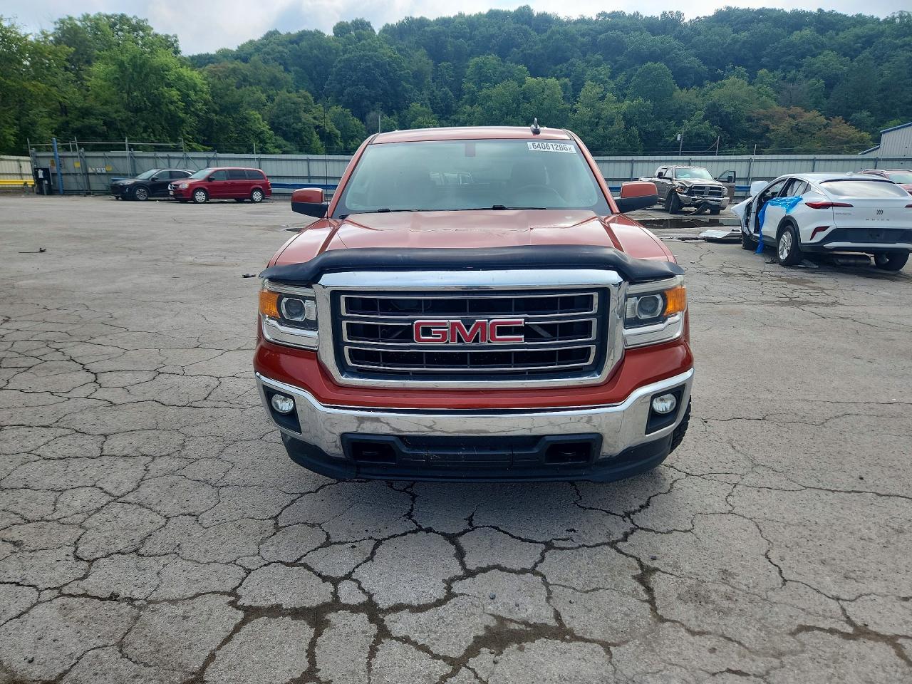 2015 Gmc Sierra K1500 Sle Orange vin: 3GTU2UEC4FG190511