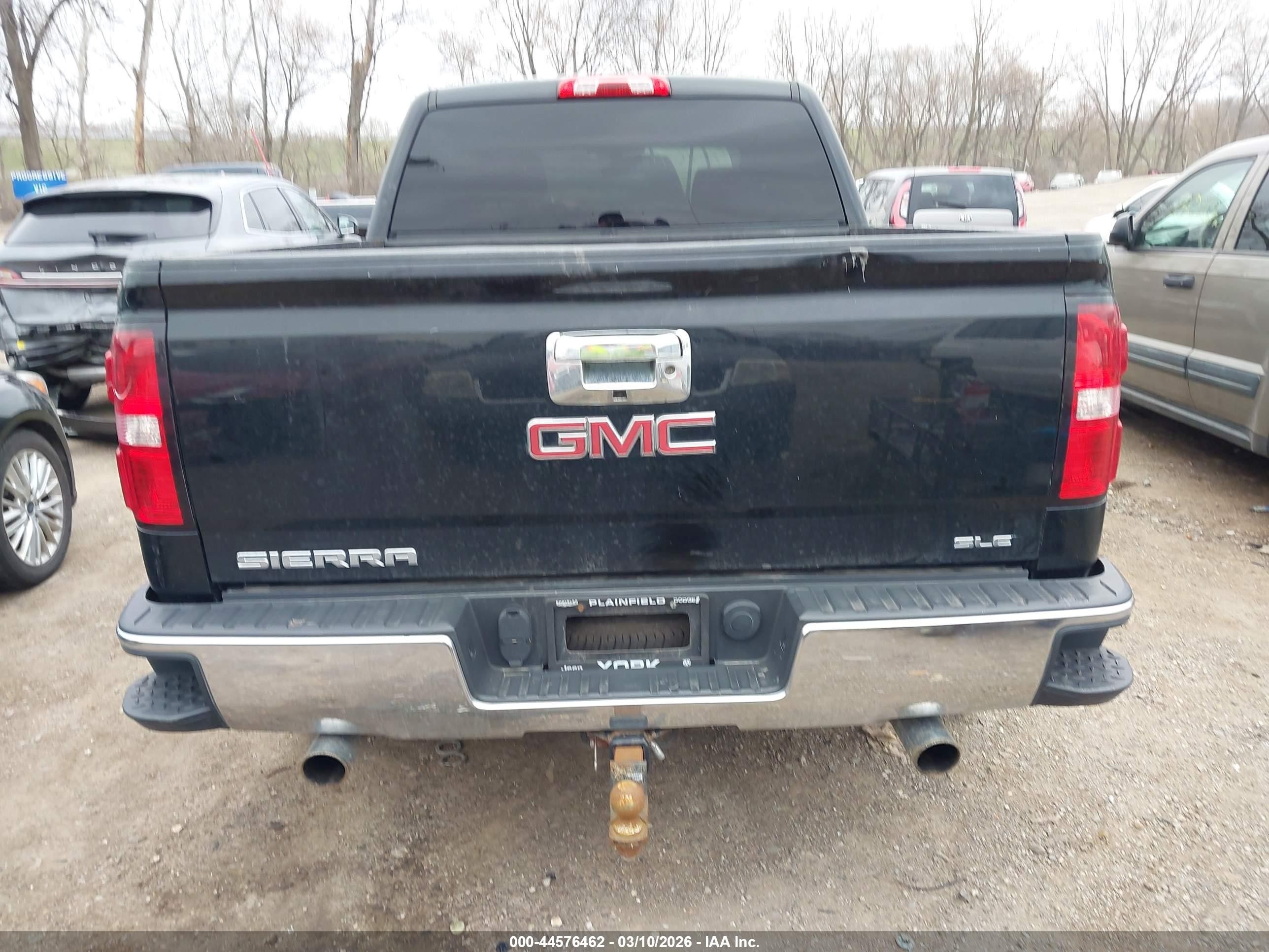 2015 Gmc Sierra 1500 Sle Black vin: 3GTU2UEC4FG355649