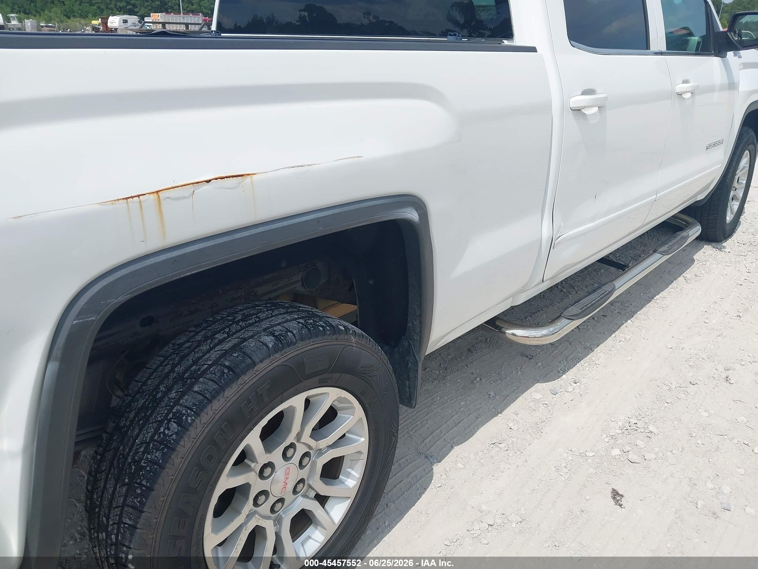 2014 Gmc Sierra 1500 Sle White vin: 3GTU2UEC5EG109112