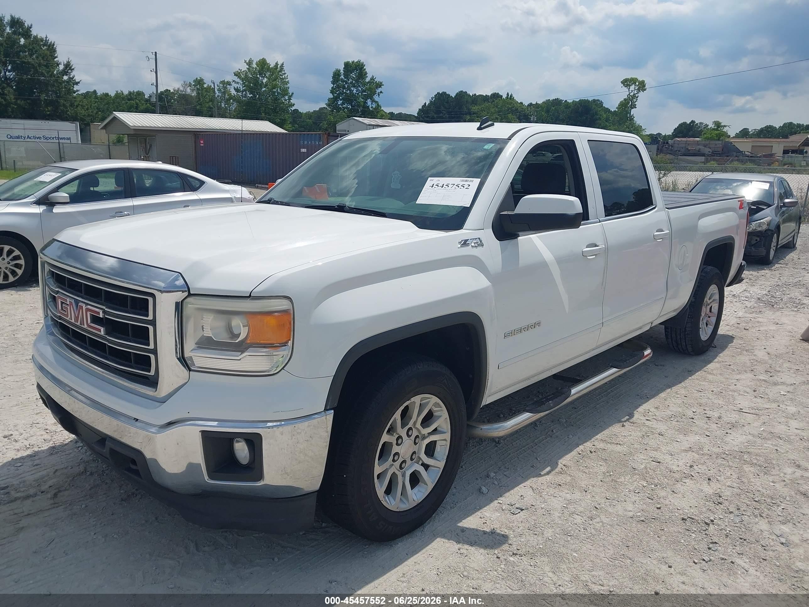 2014 Gmc Sierra 1500 Sle White vin: 3GTU2UEC5EG109112