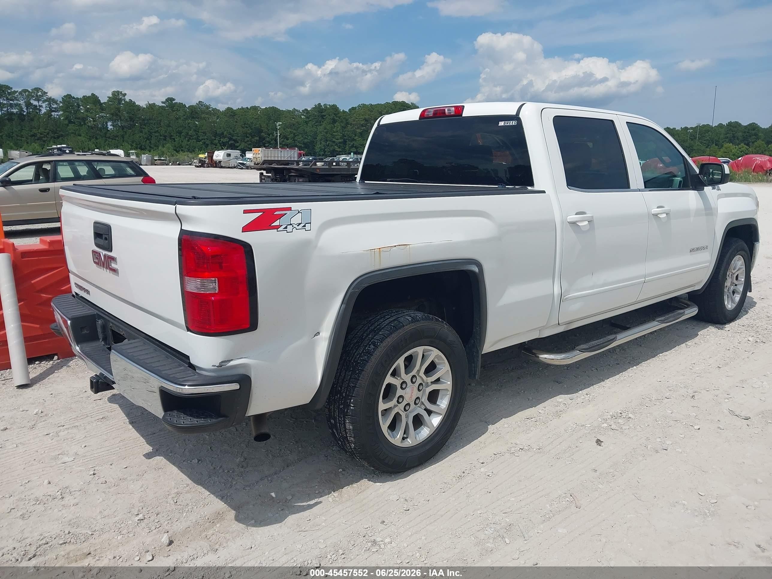 2014 Gmc Sierra 1500 Sle White vin: 3GTU2UEC5EG109112