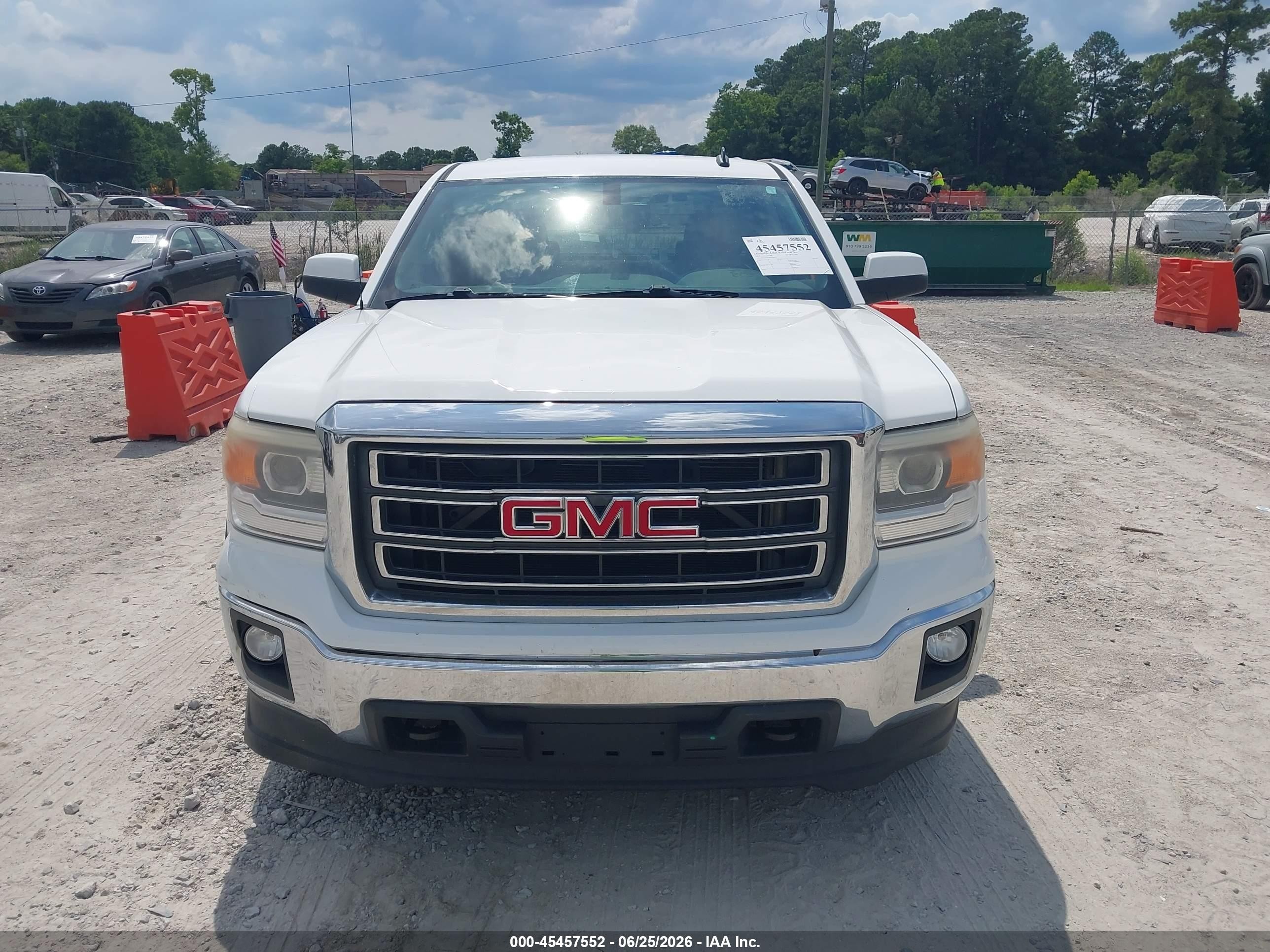2014 Gmc Sierra 1500 Sle White vin: 3GTU2UEC5EG109112