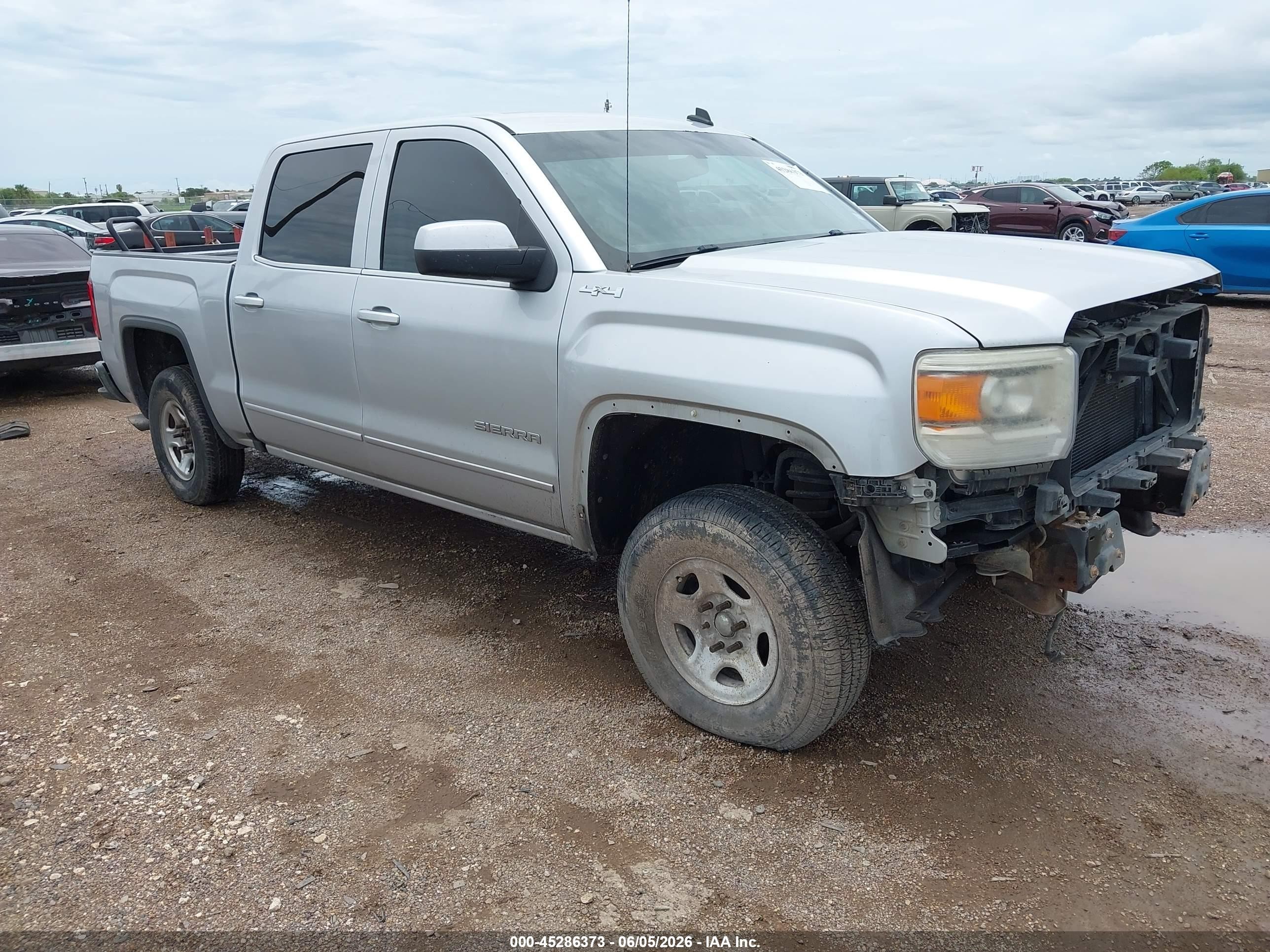 2014 Gmc Sierra 1500 Sle Silver vin: 3GTU2UEC5EG267322