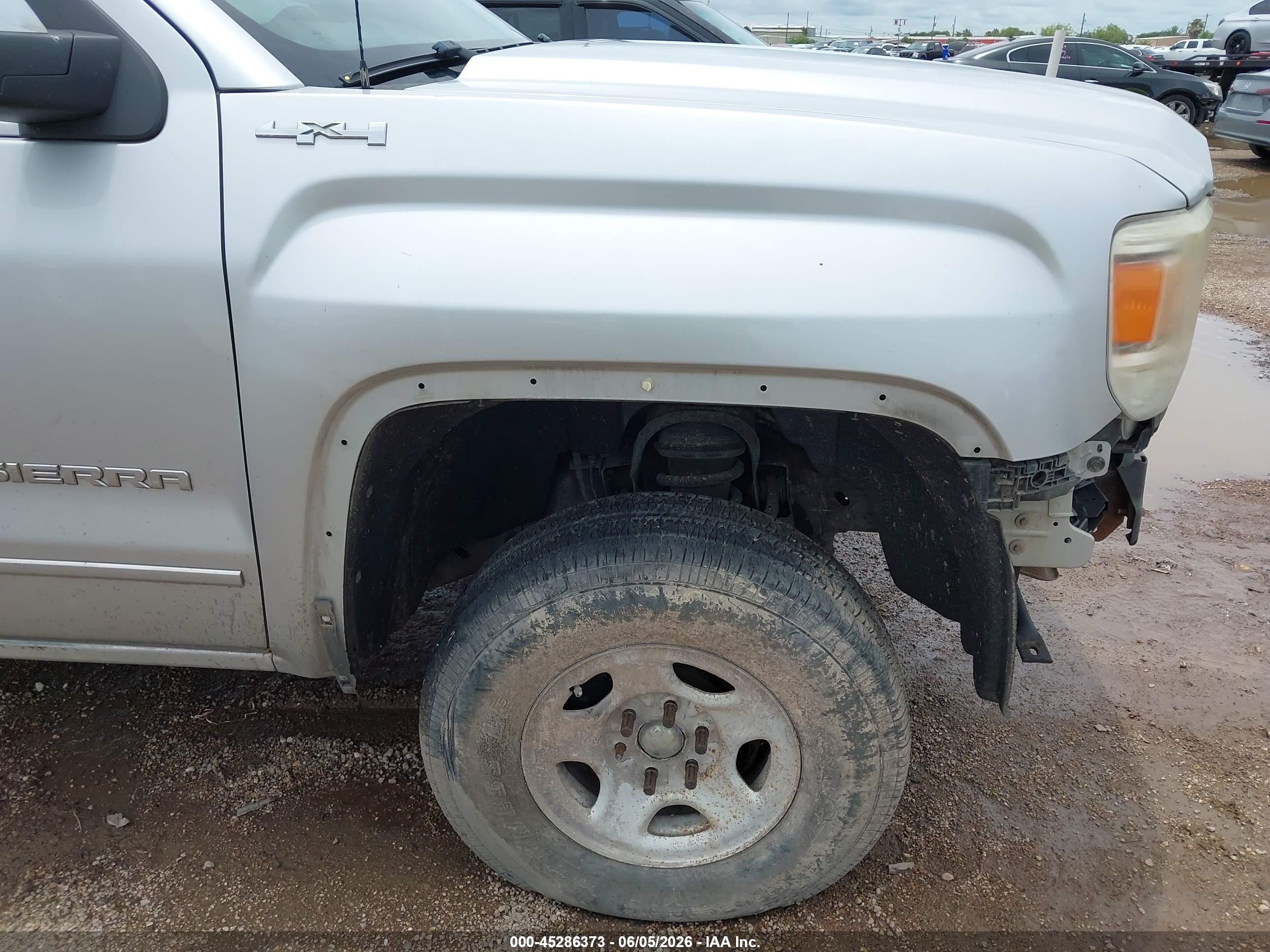 2014 Gmc Sierra 1500 Sle Silver vin: 3GTU2UEC5EG267322