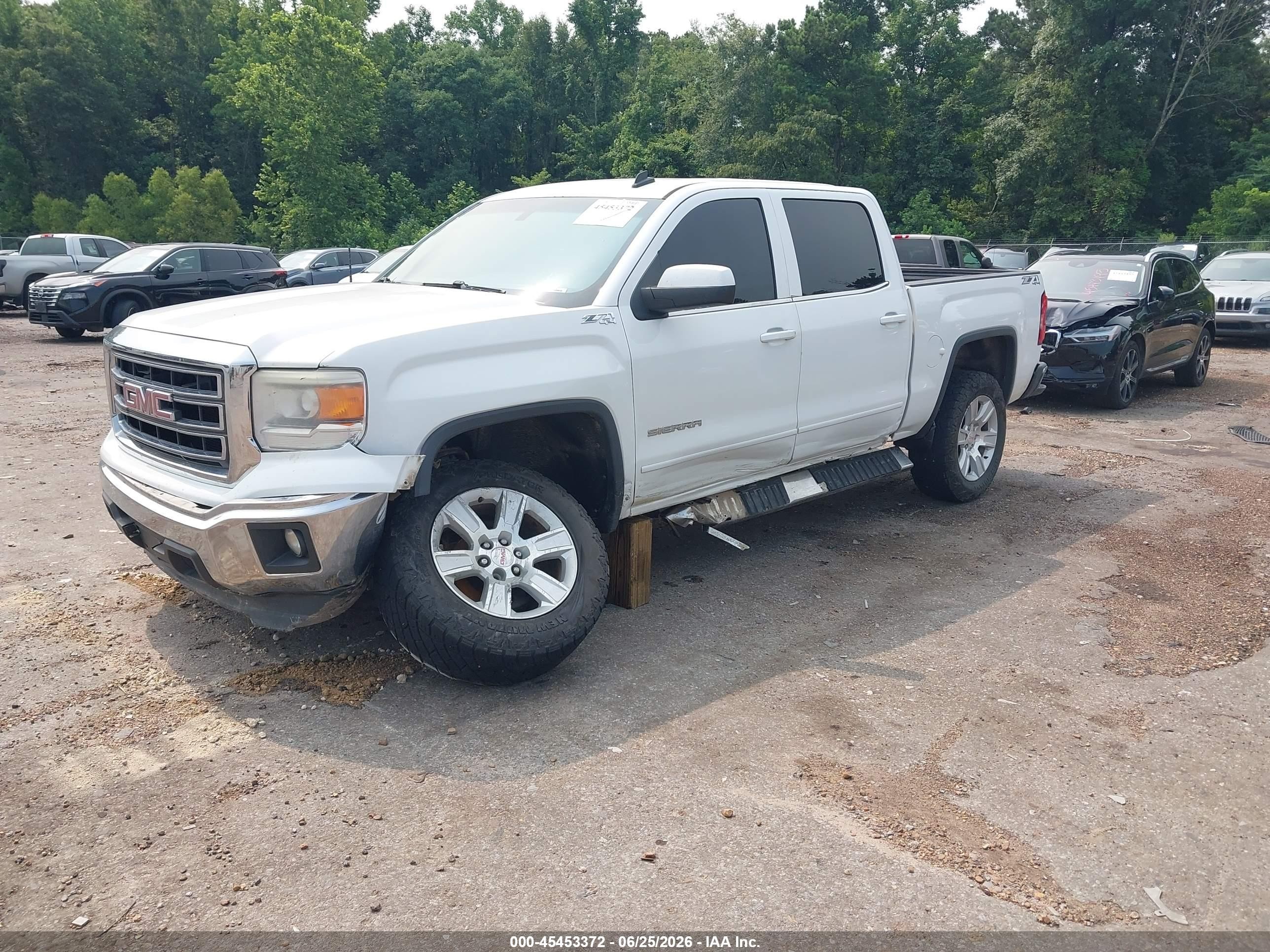 2014 Gmc Sierra 1500 Sle White vin: 3GTU2UEC5EG351348