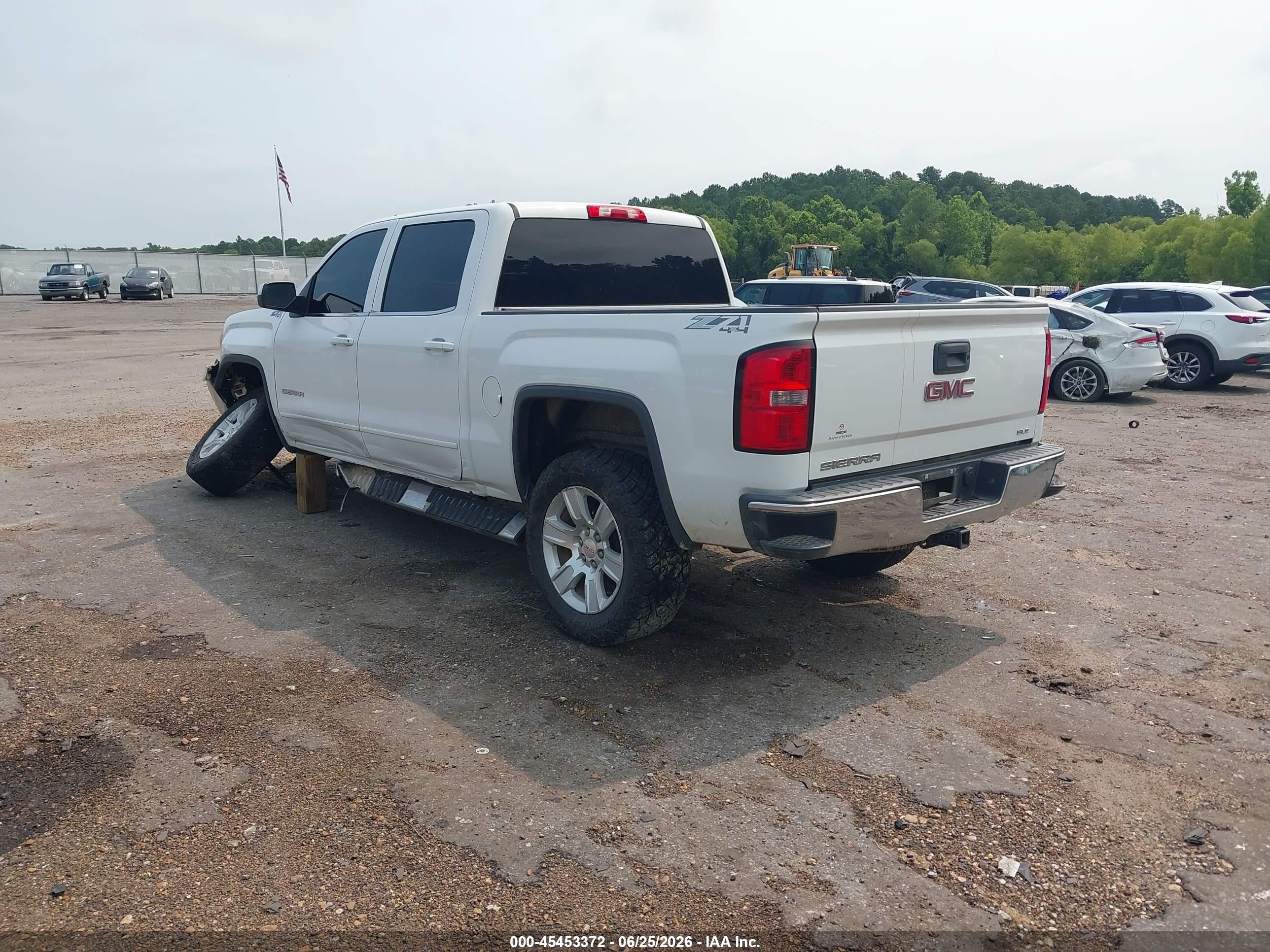2014 Gmc Sierra 1500 Sle White vin: 3GTU2UEC5EG351348