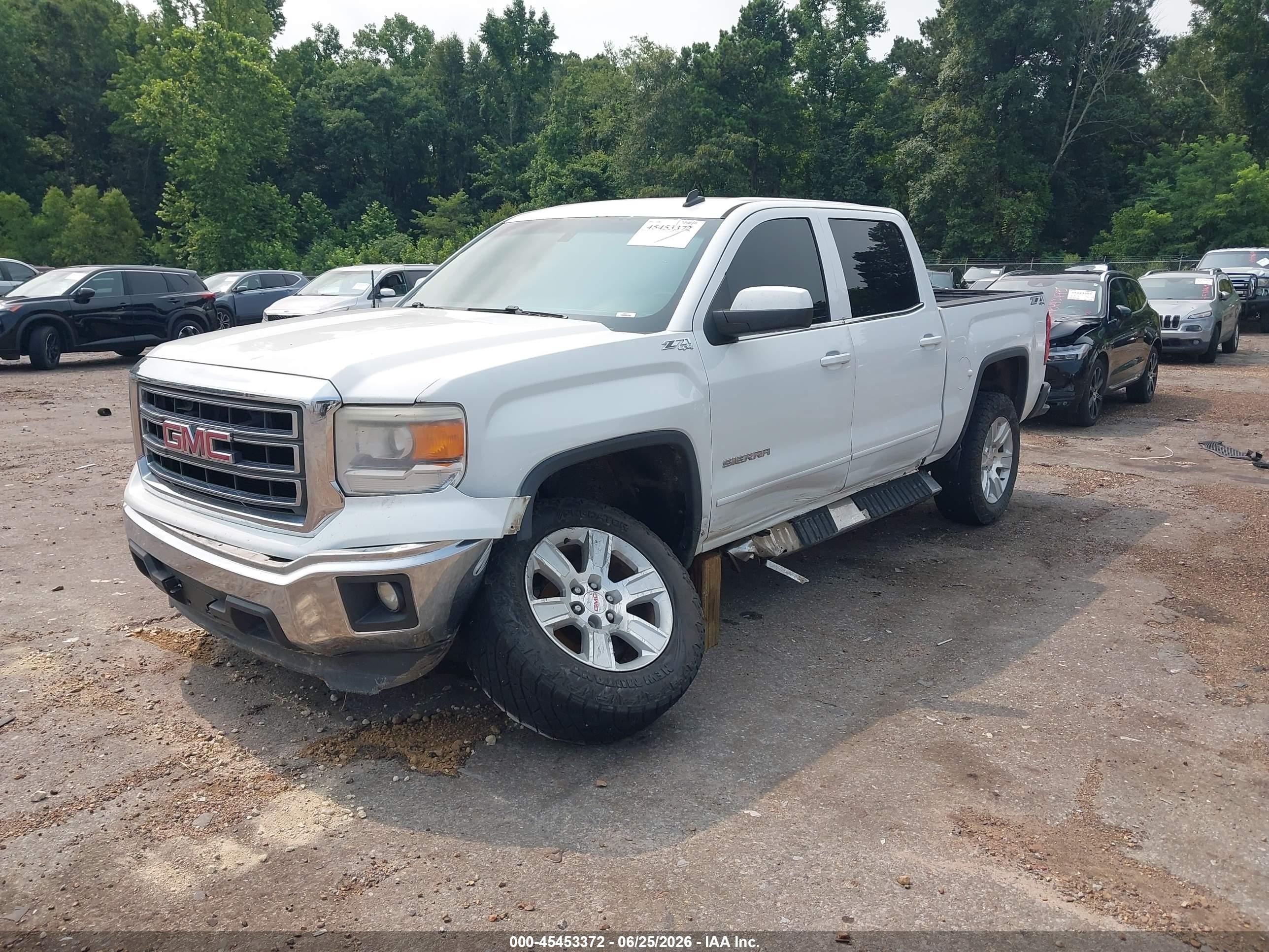 2014 Gmc Sierra 1500 Sle White vin: 3GTU2UEC5EG351348