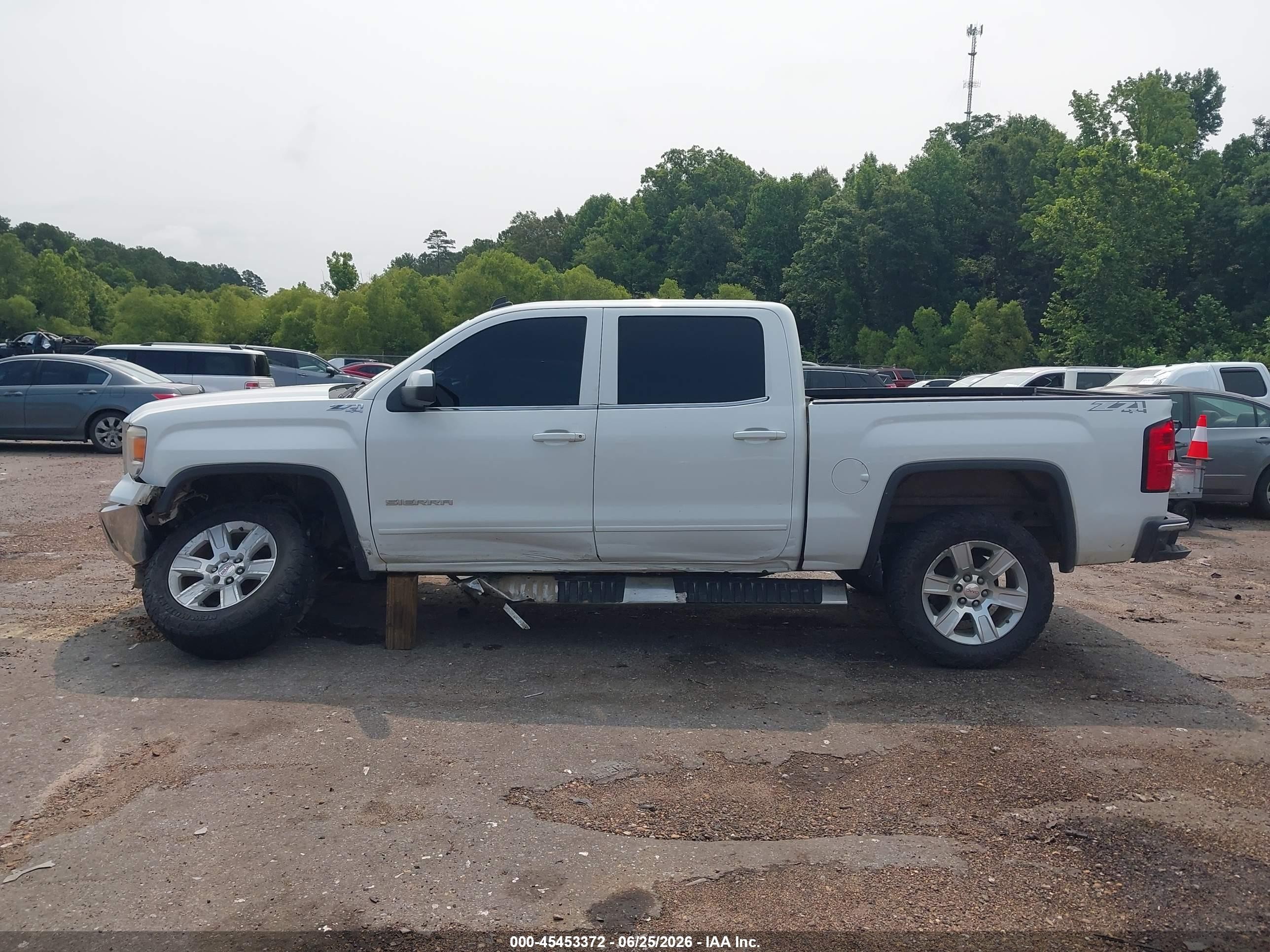2014 Gmc Sierra 1500 Sle White vin: 3GTU2UEC5EG351348