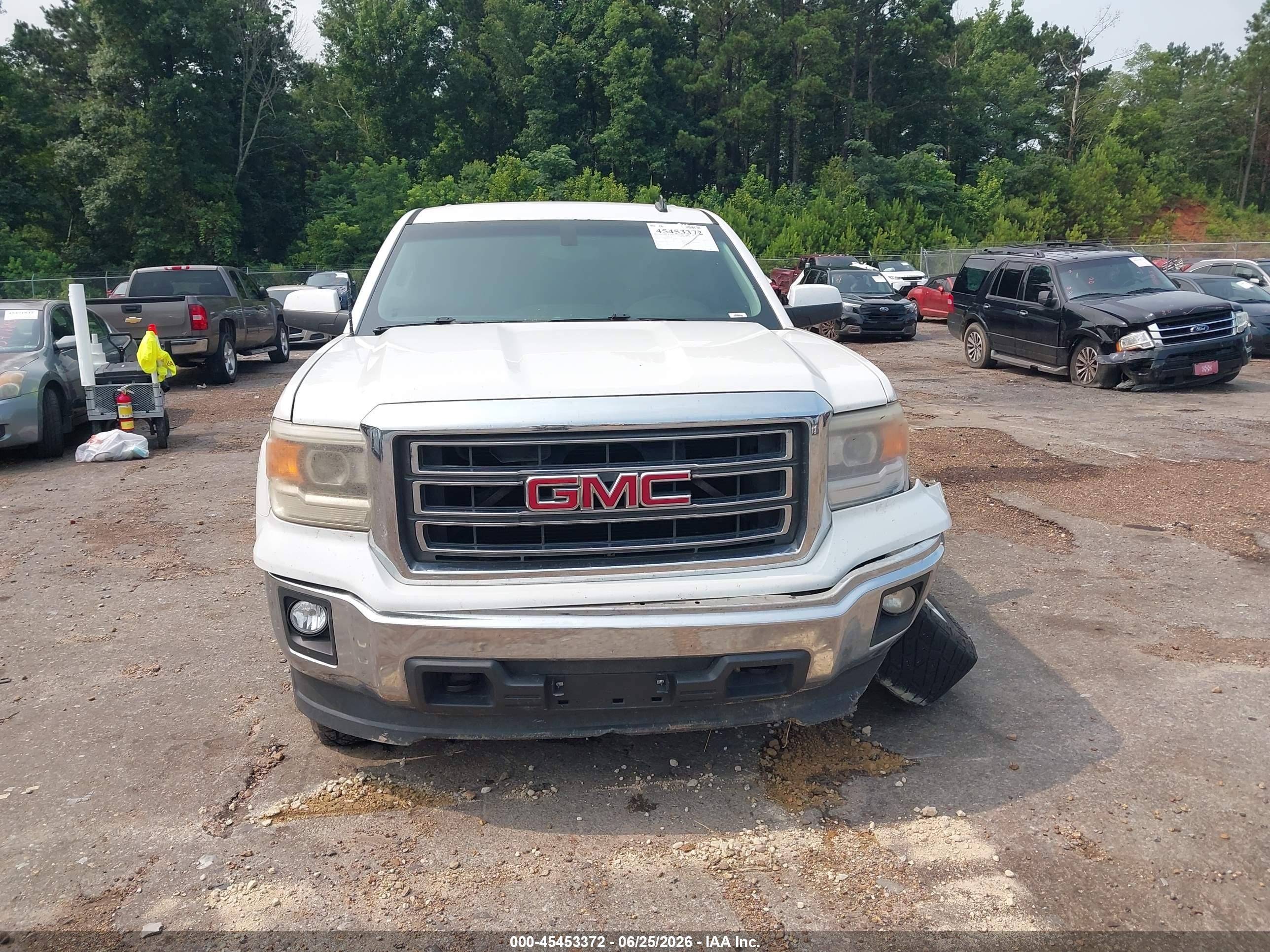 2014 Gmc Sierra 1500 Sle White vin: 3GTU2UEC5EG351348