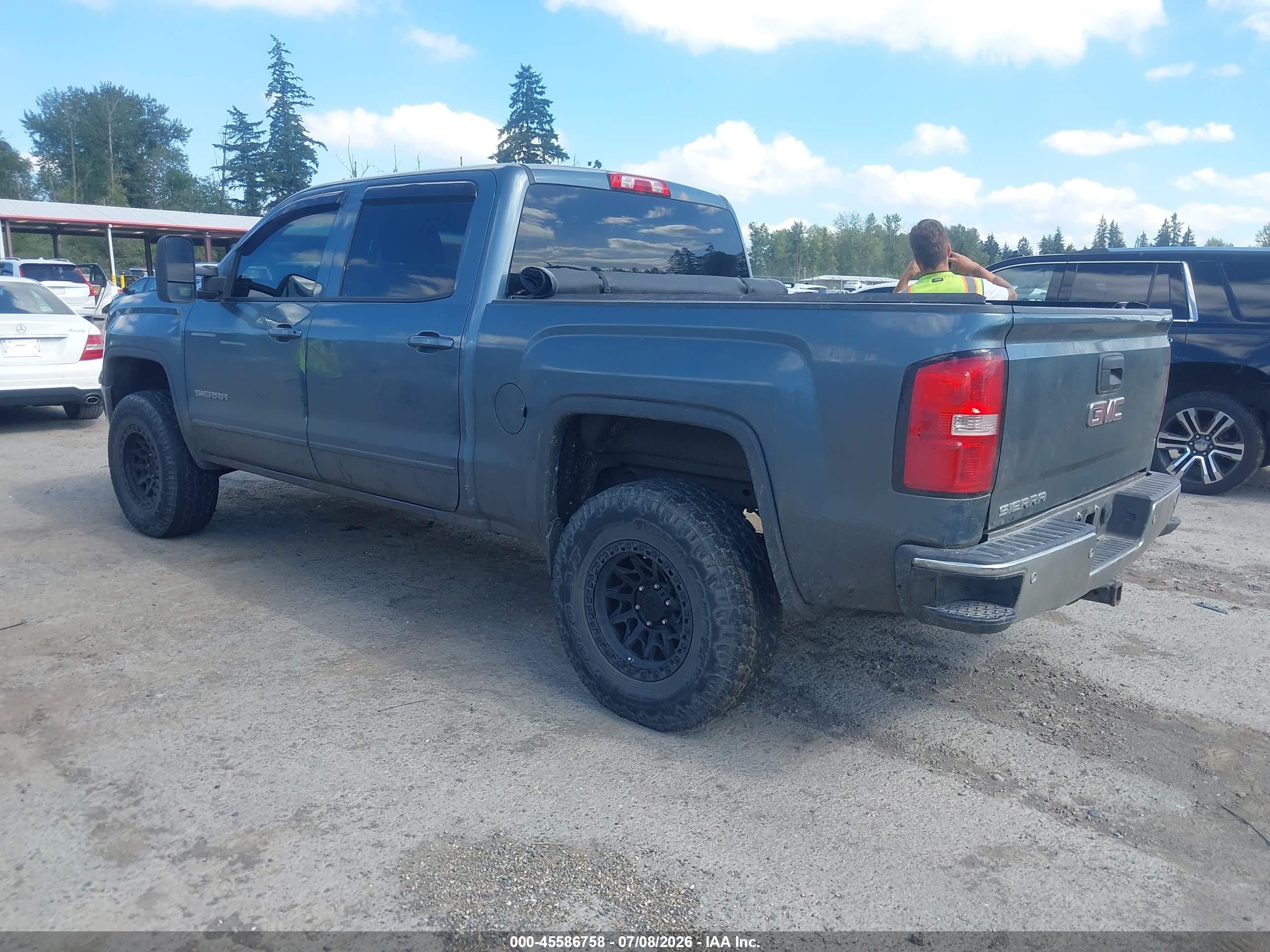 2014 Gmc Sierra 1500 Sle Blue vin: 3GTU2UEC5EG366786