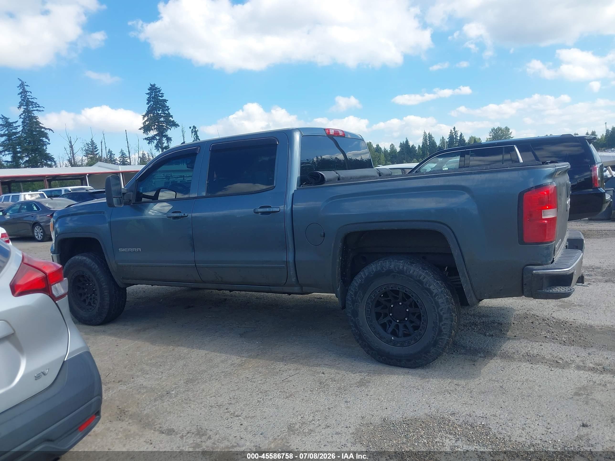 2014 Gmc Sierra 1500 Sle Blue vin: 3GTU2UEC5EG366786