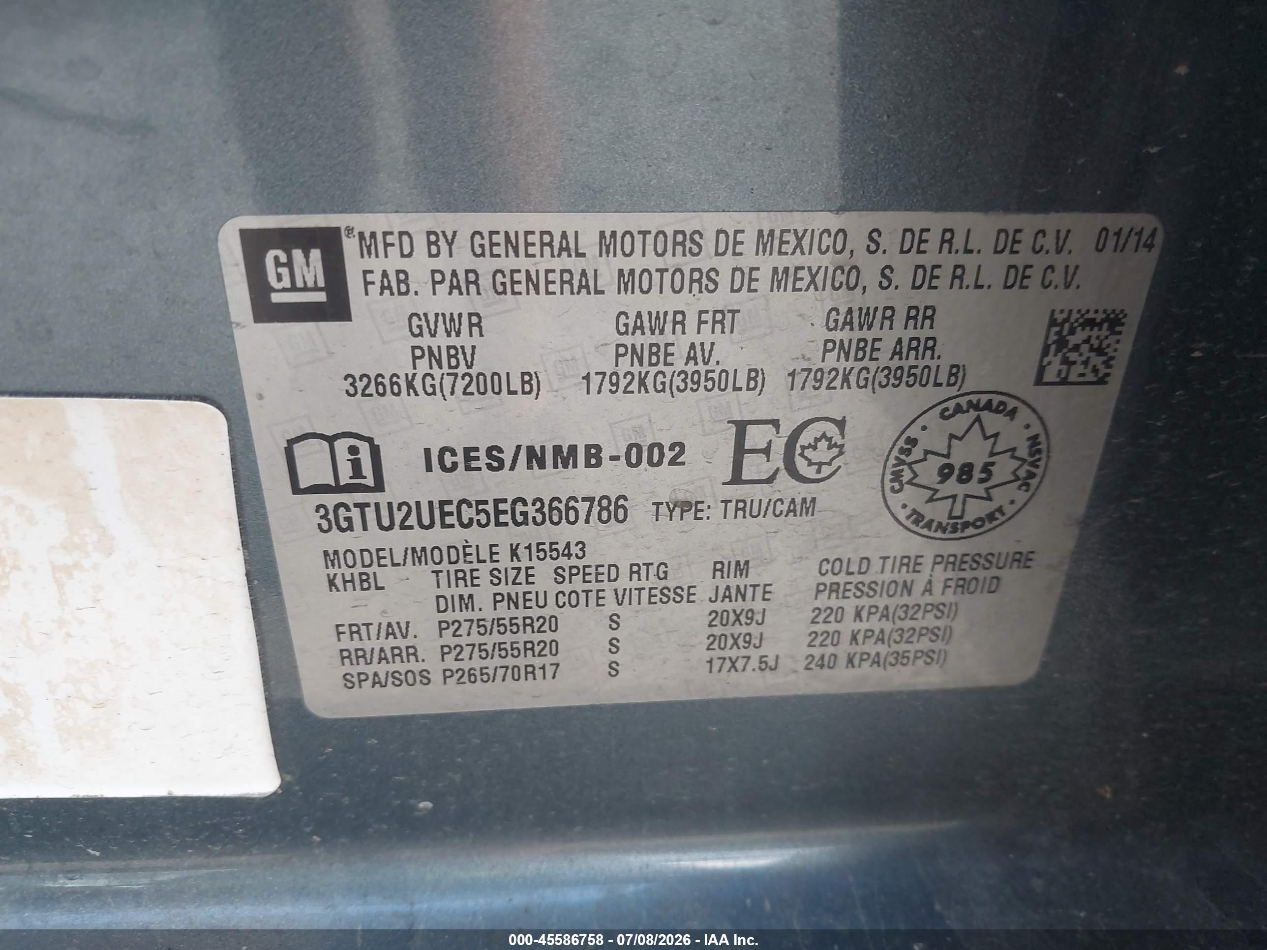 2014 Gmc Sierra 1500 Sle Blue vin: 3GTU2UEC5EG366786
