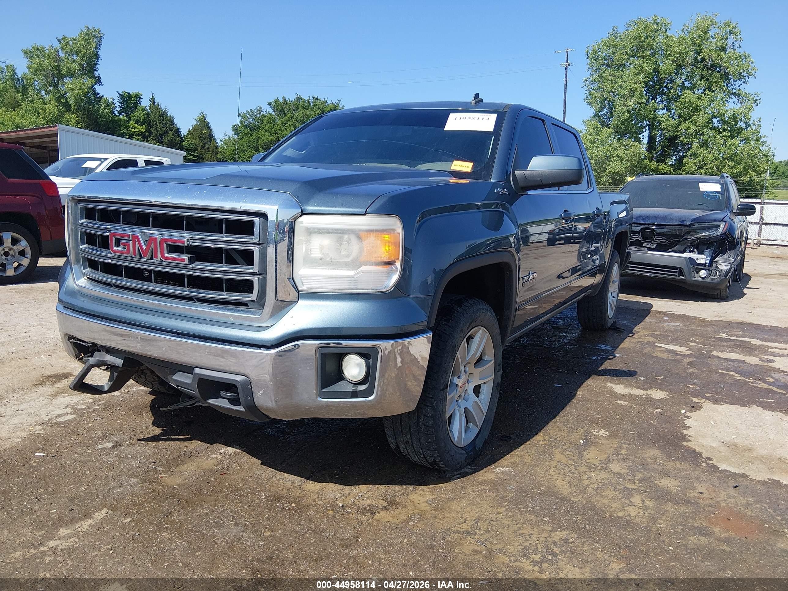 2014 Gmc Sierra 1500 Sle Синий vin: 3GTU2UEC5EG441230