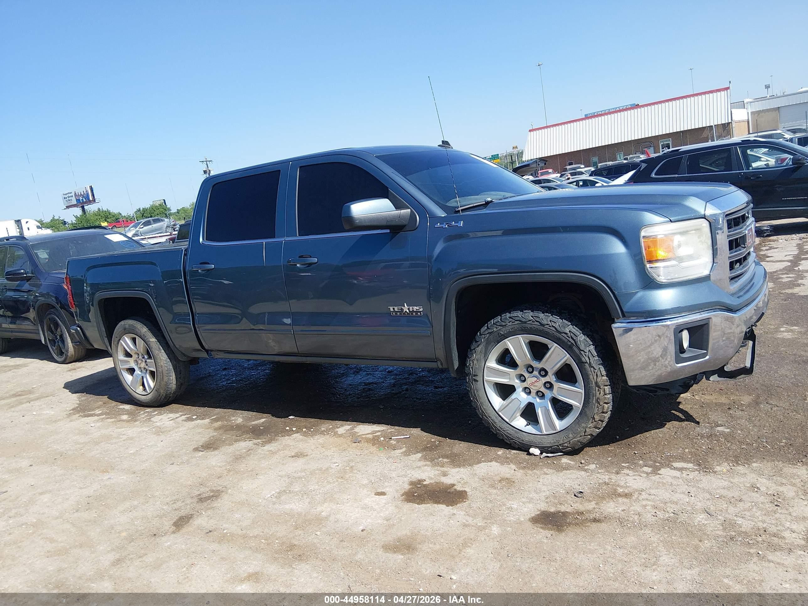 2014 Gmc Sierra 1500 Sle Синий vin: 3GTU2UEC5EG441230