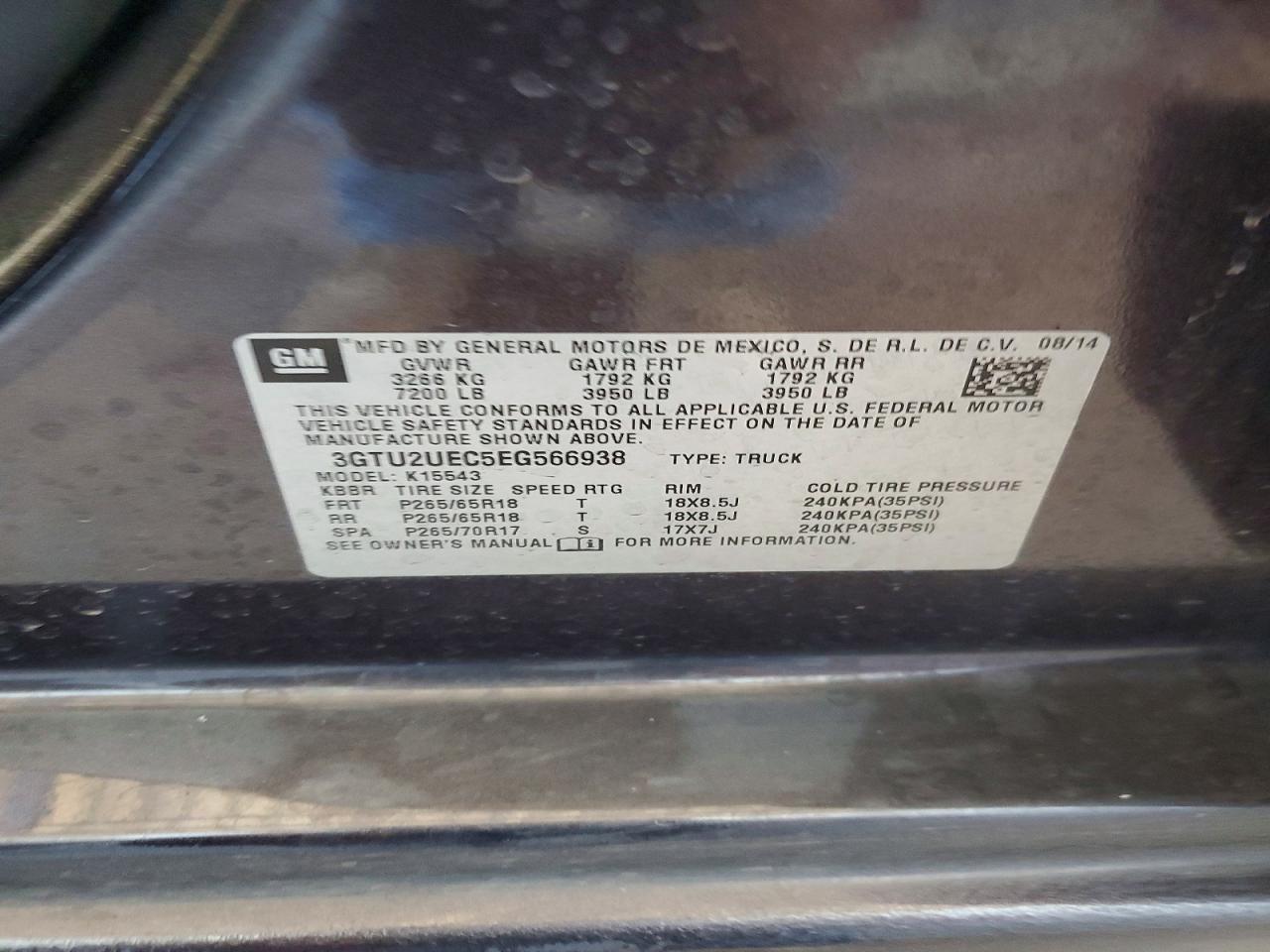2014 Gmc Sierra K1500 Sle Black vin: 3GTU2UEC5EG566938