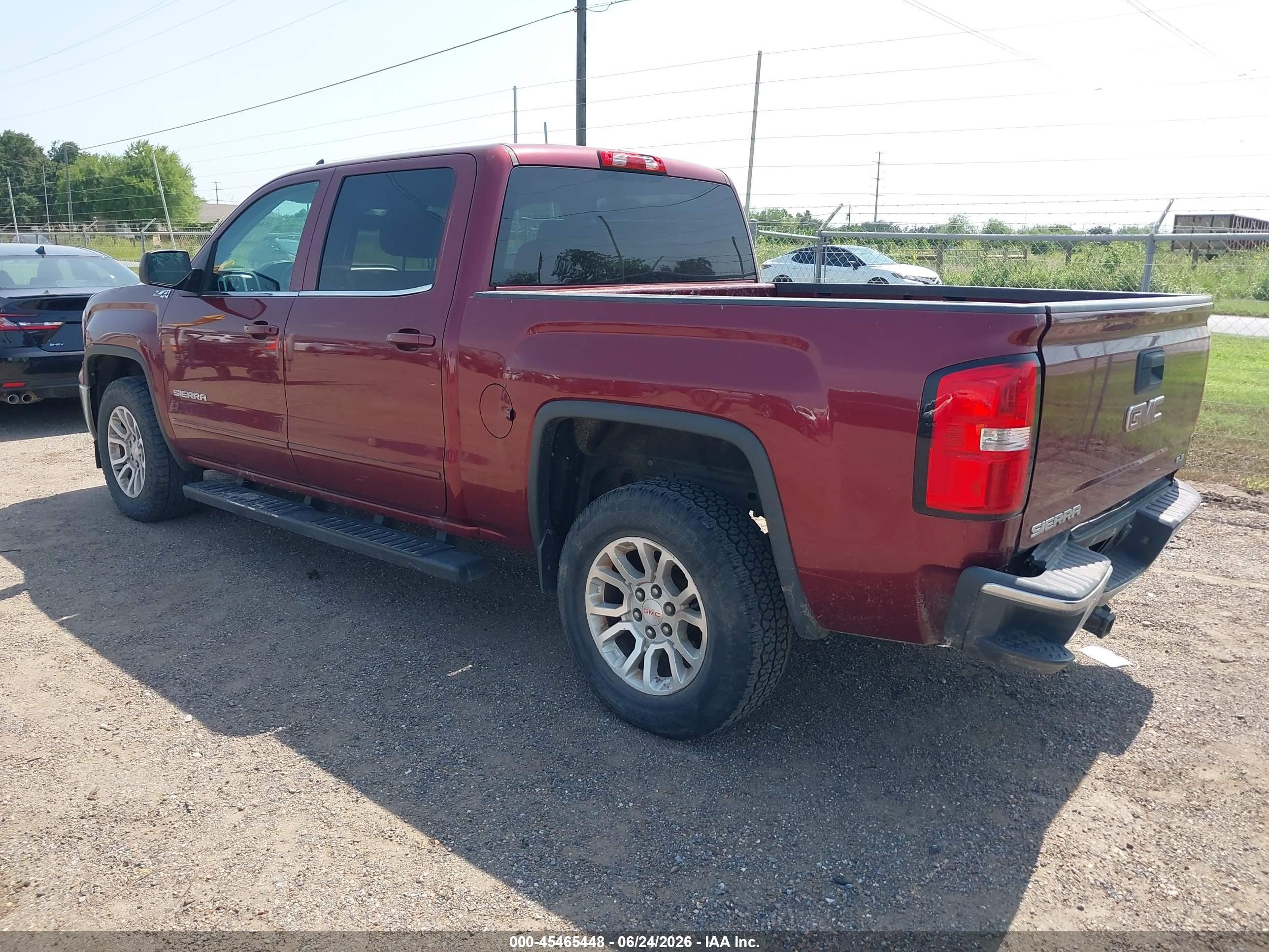 2015 Gmc Sierra 1500 Sle Burgundy vin: 3GTU2UEC5FG218848