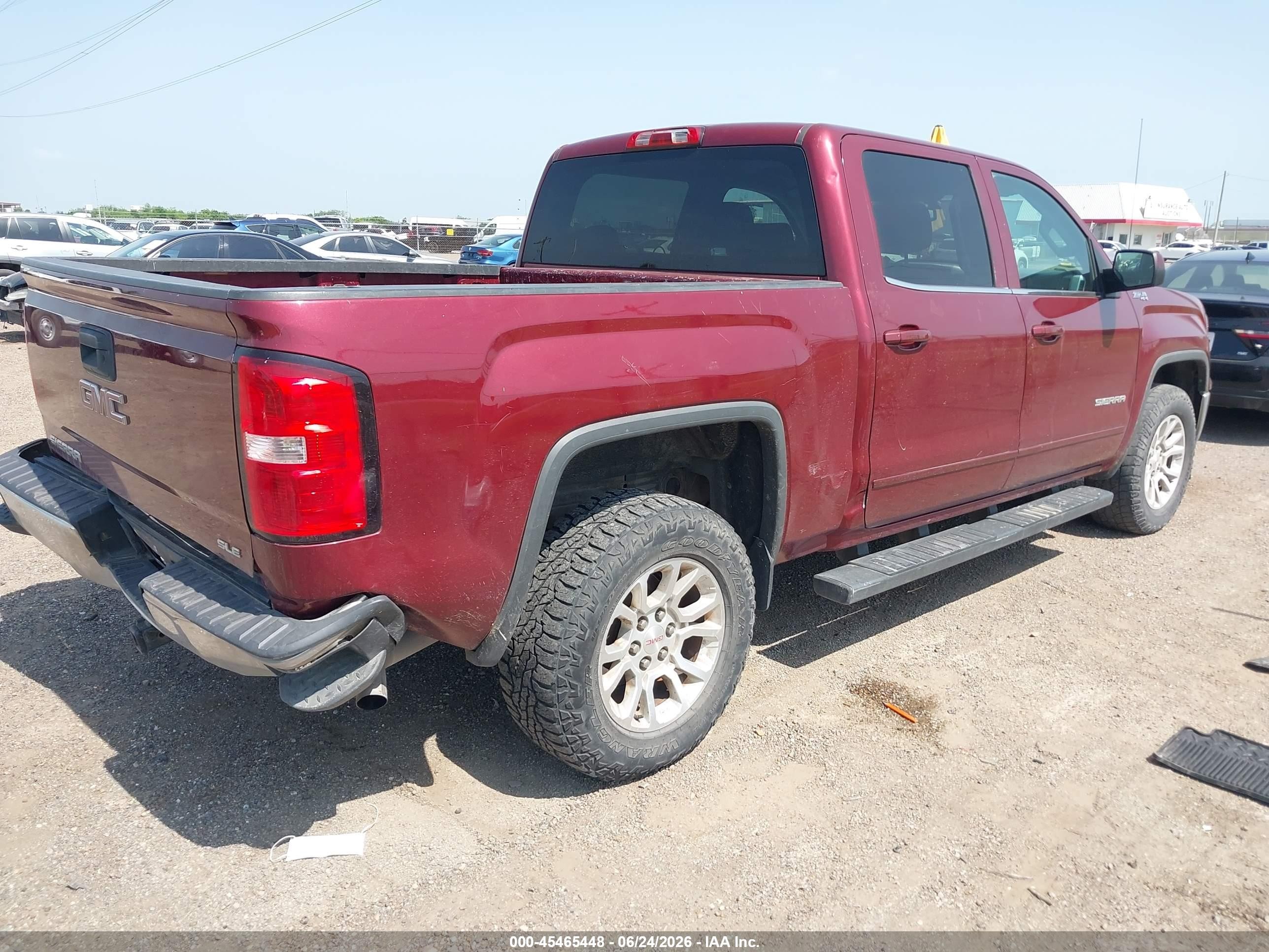 2015 Gmc Sierra 1500 Sle Burgundy vin: 3GTU2UEC5FG218848