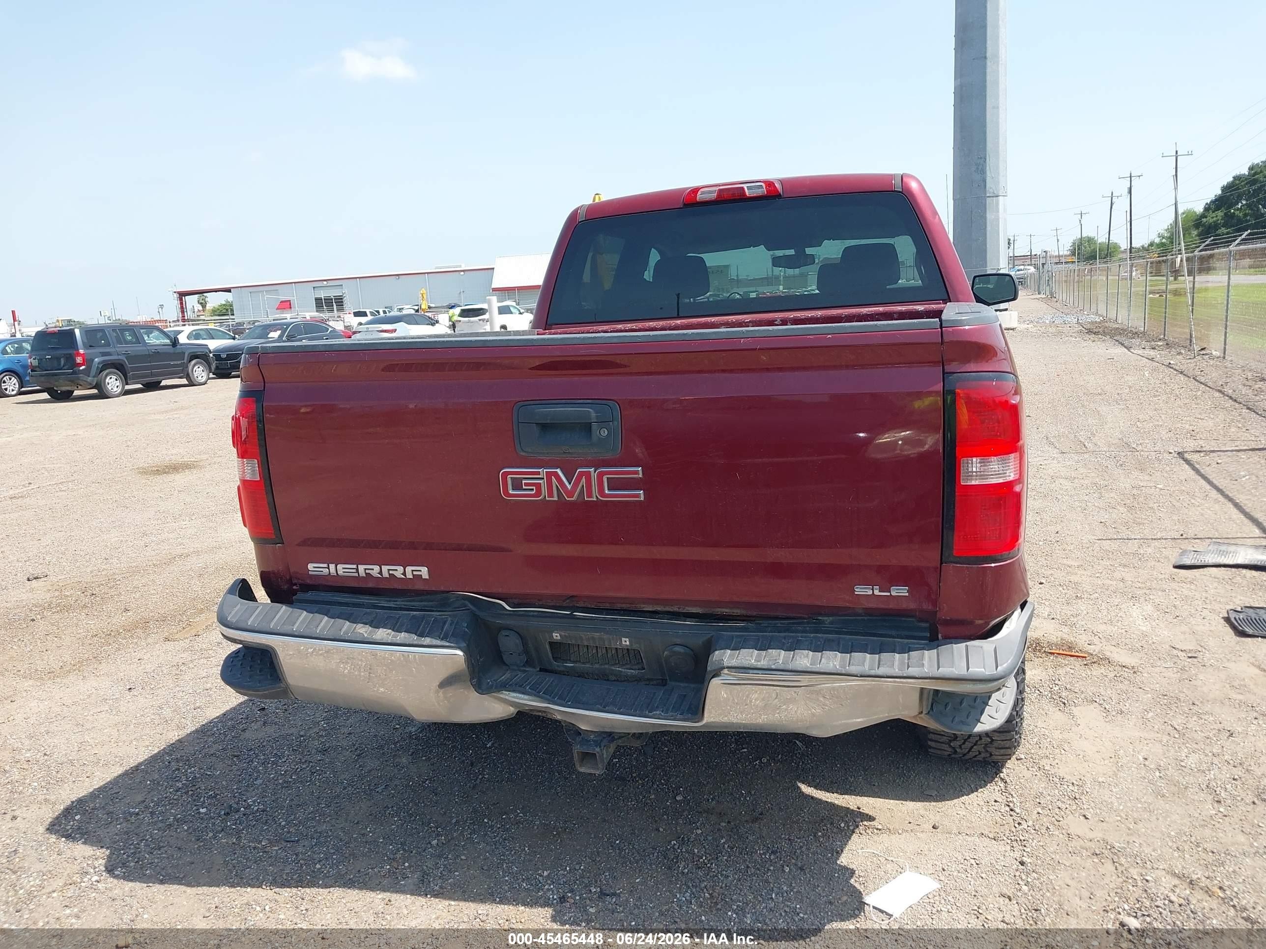 2015 Gmc Sierra 1500 Sle Burgundy vin: 3GTU2UEC5FG218848