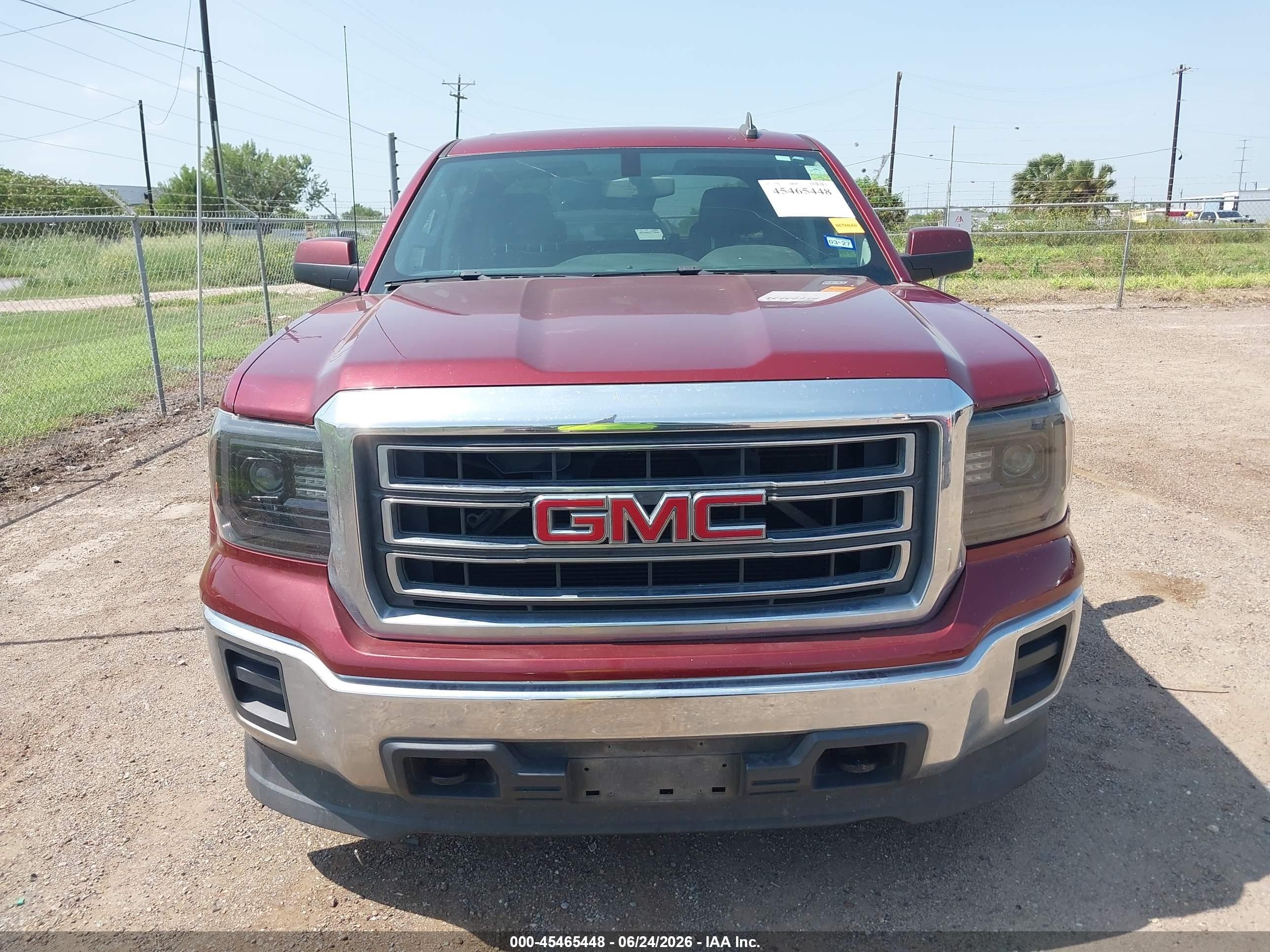 2015 Gmc Sierra 1500 Sle Burgundy vin: 3GTU2UEC5FG218848