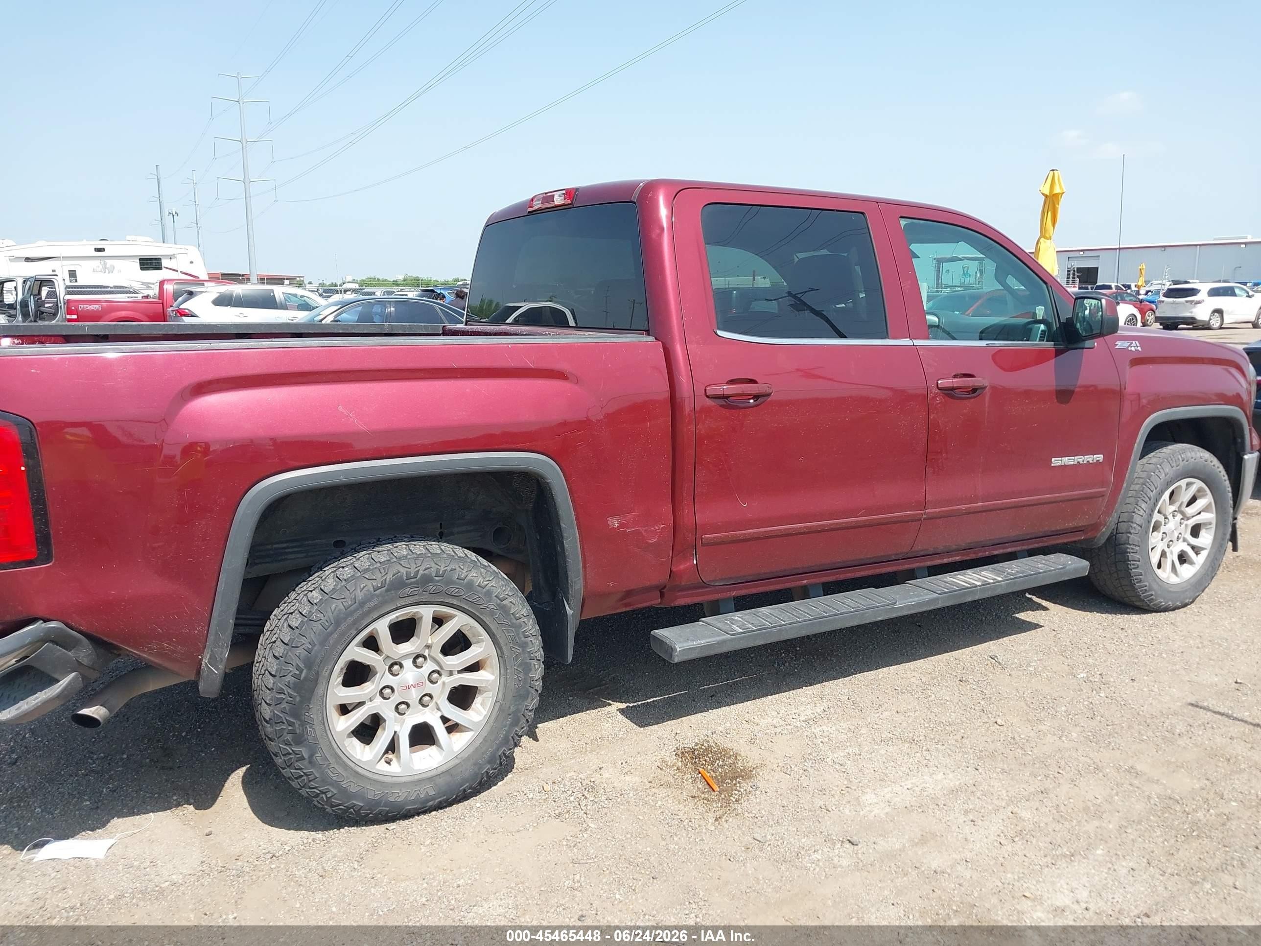 2015 Gmc Sierra 1500 Sle Burgundy vin: 3GTU2UEC5FG218848